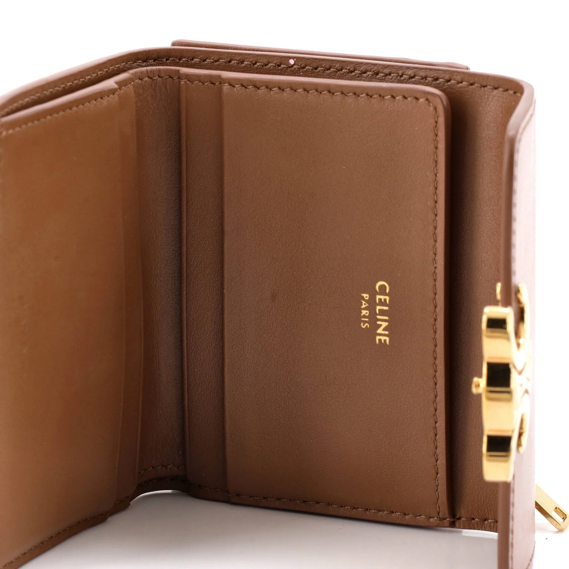 Triomphe Trifold Wallet Leather Small - Image 5