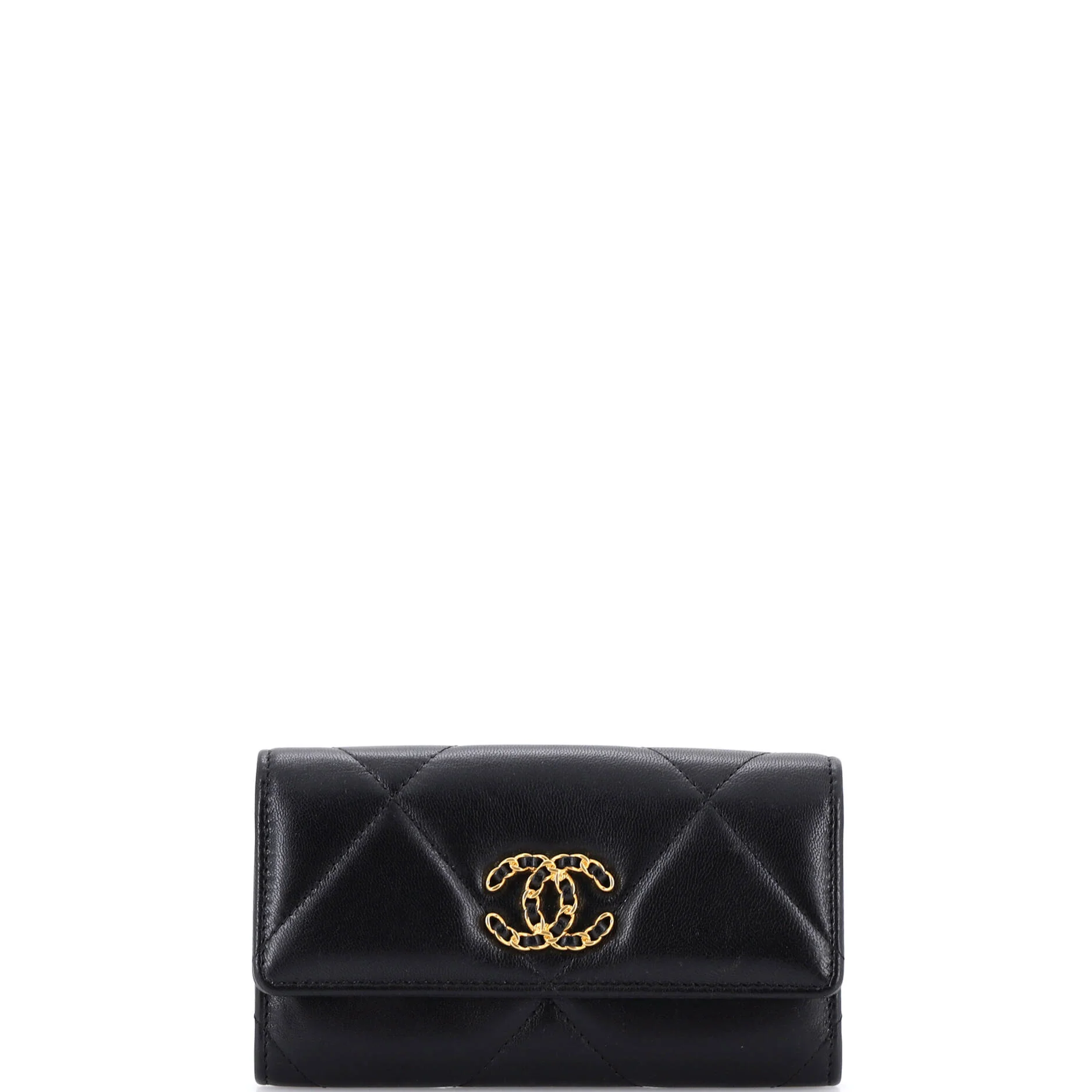 19 Flap Wallet Quilted Lambskin Small
