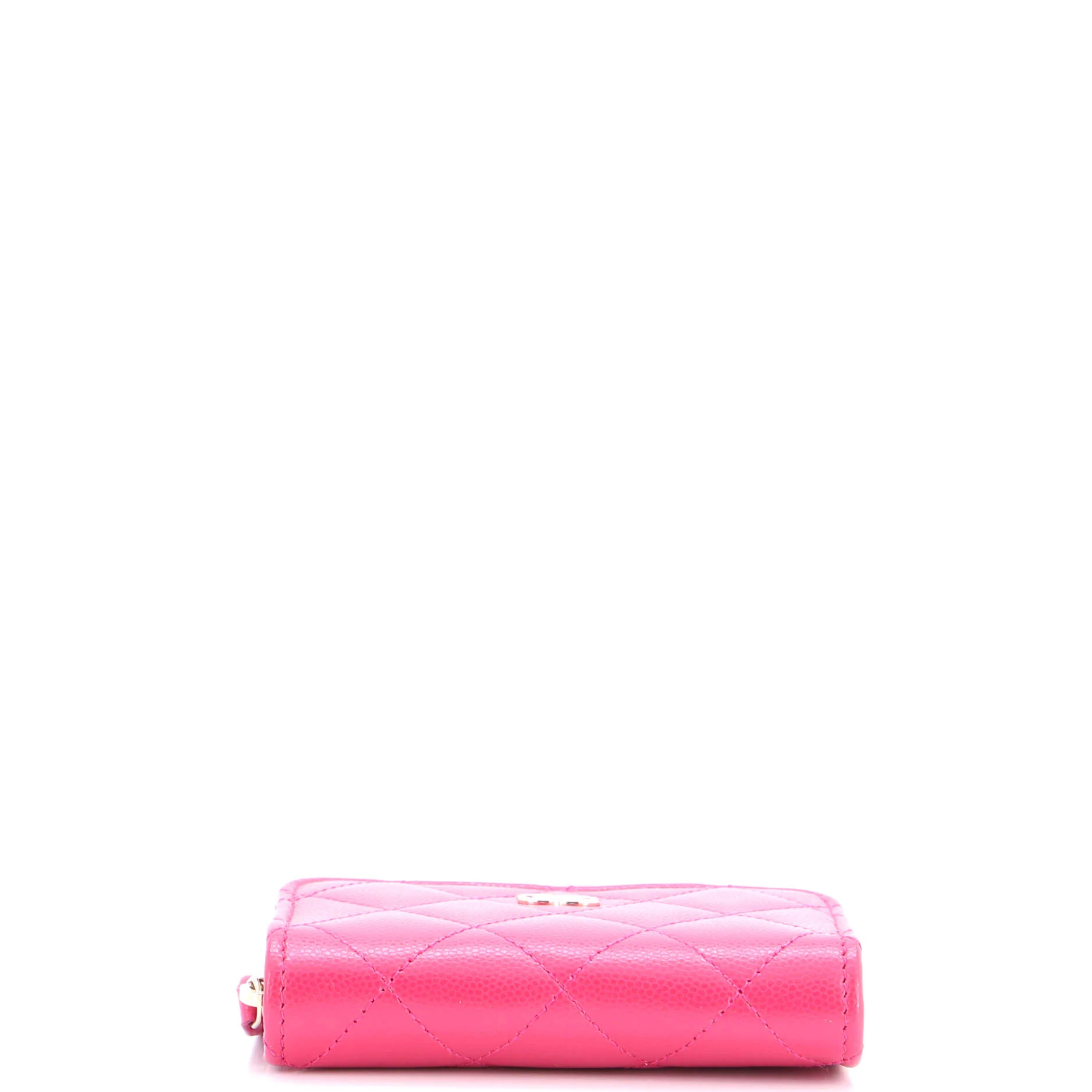 CC Zip Coin Purse Quilted Caviar Small - Image 4