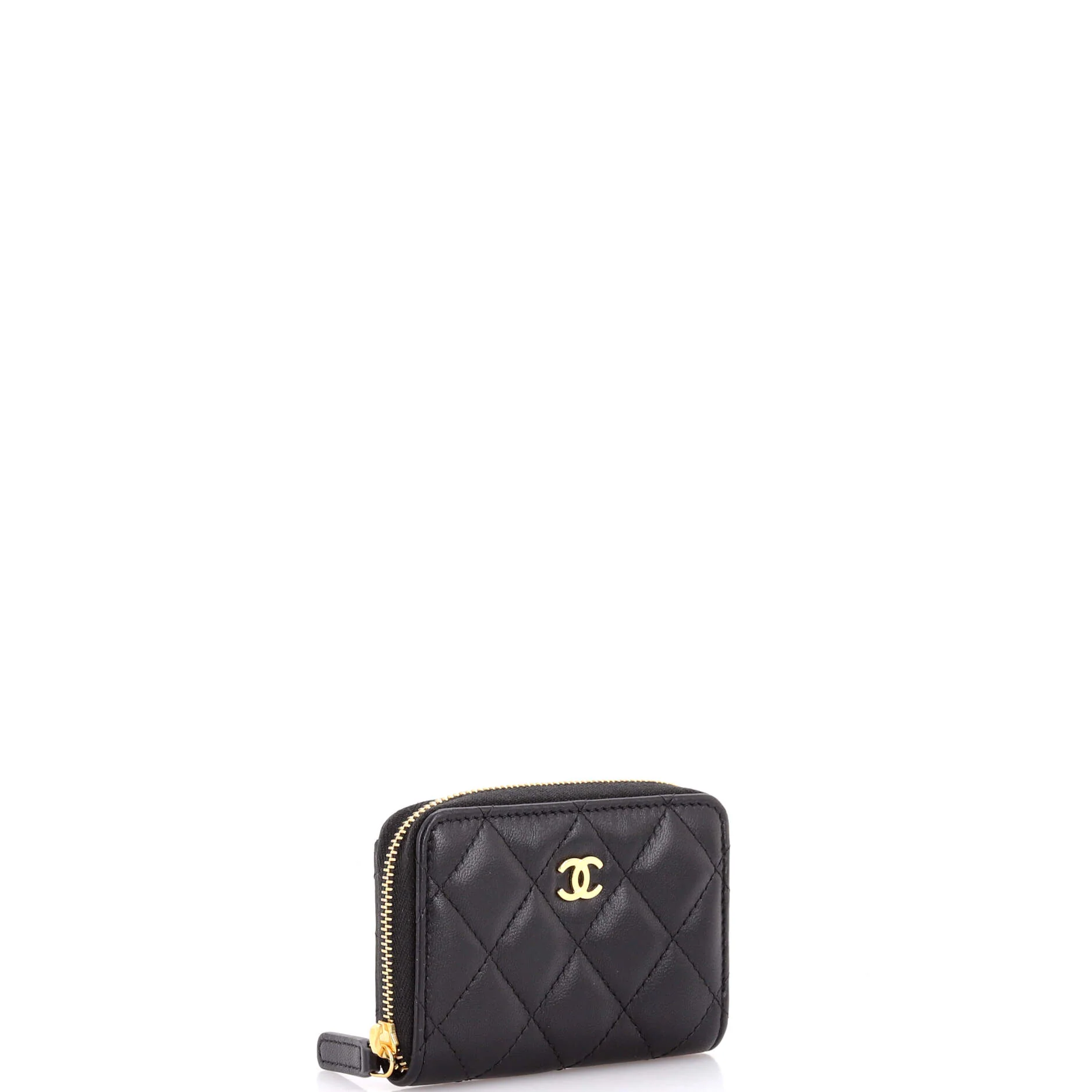 CC Zip Coin Purse Quilted Lambskin Small - Image 2