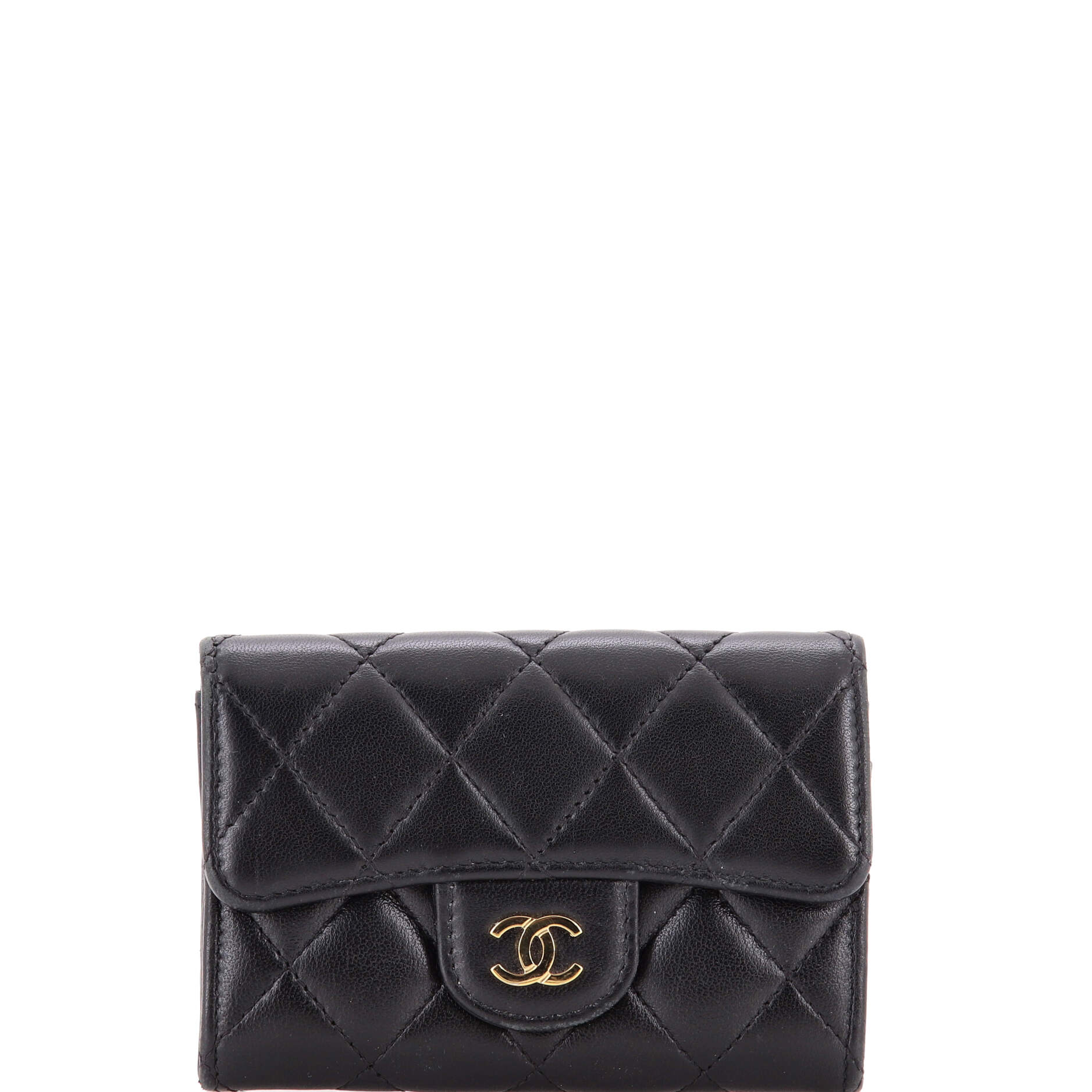 Classic Flap Card Case Quilted Lambskin