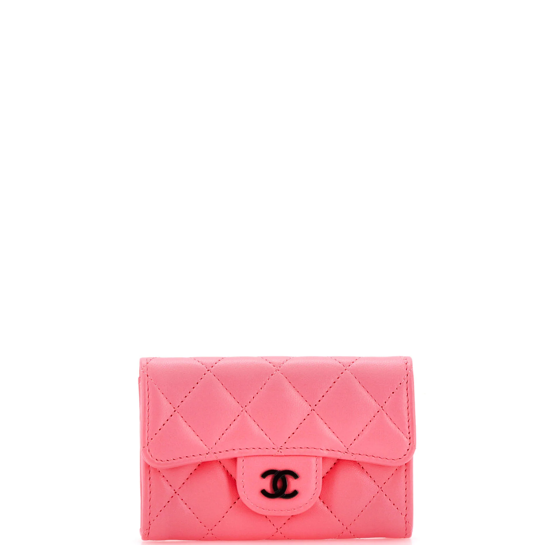 Classic Flap Card Case Quilted Lambskin
