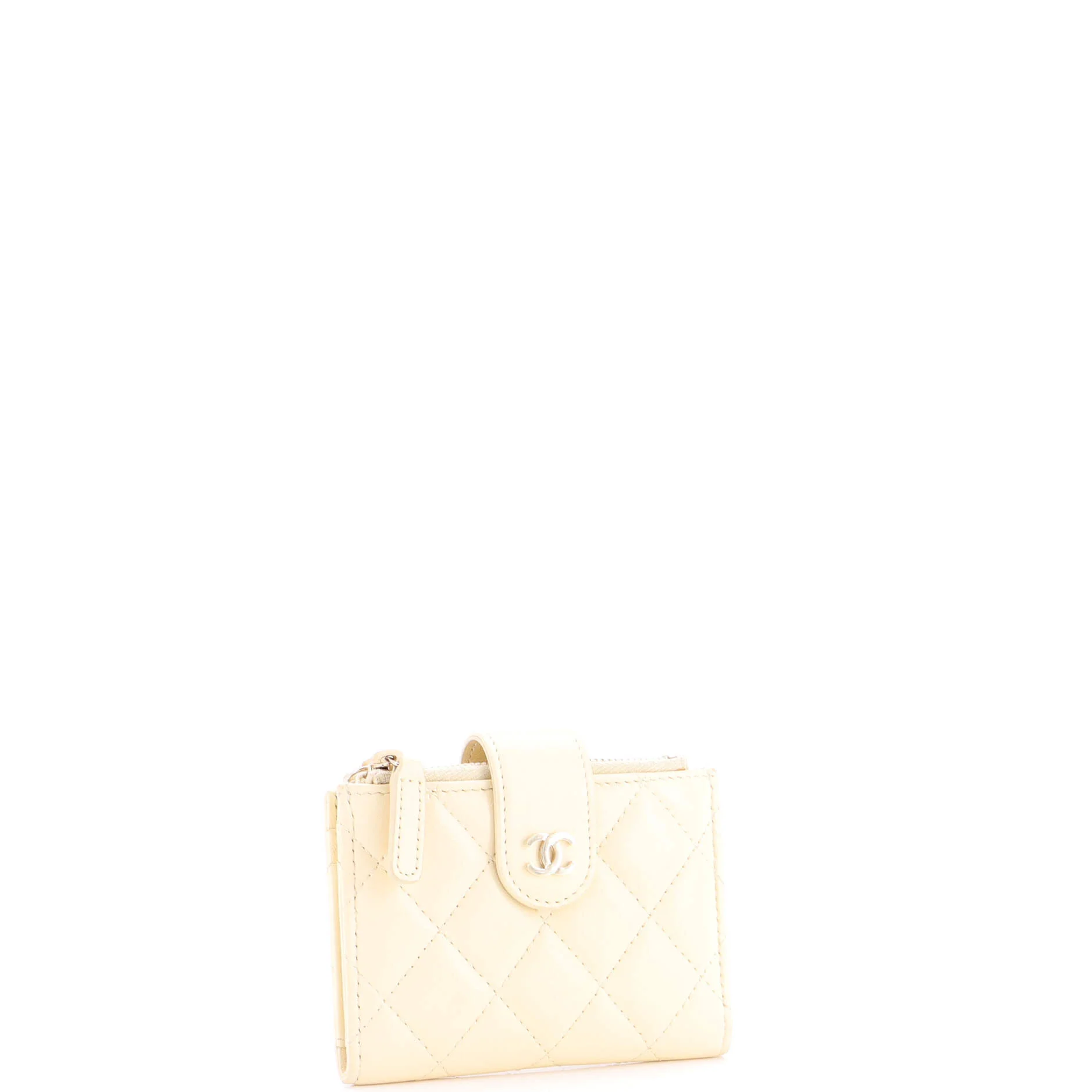 Double Zip French Wallet Quilted Caviar Compact - Image 2