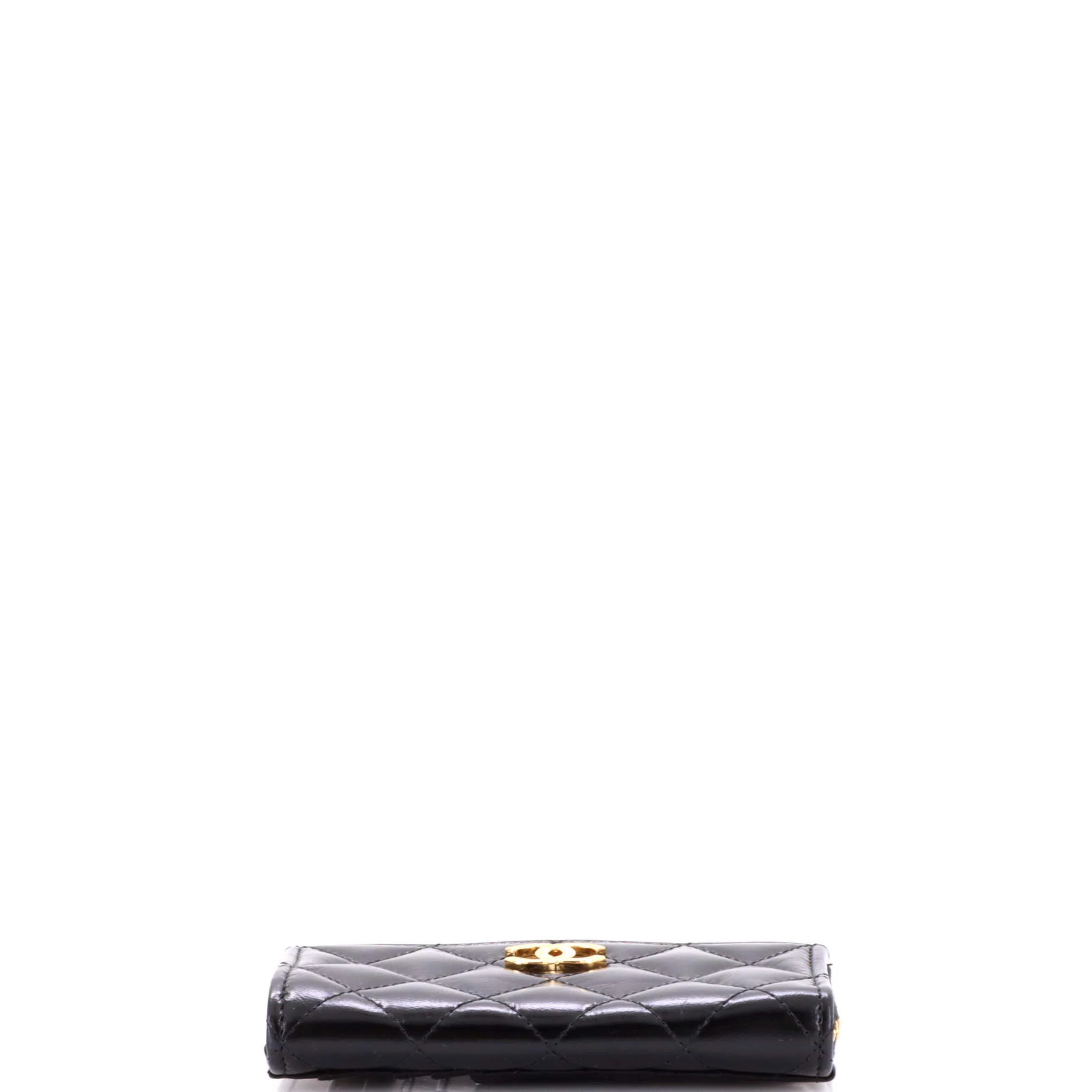 Textured CC Zip Around Card Holder Quilted Lambskin - Image 4