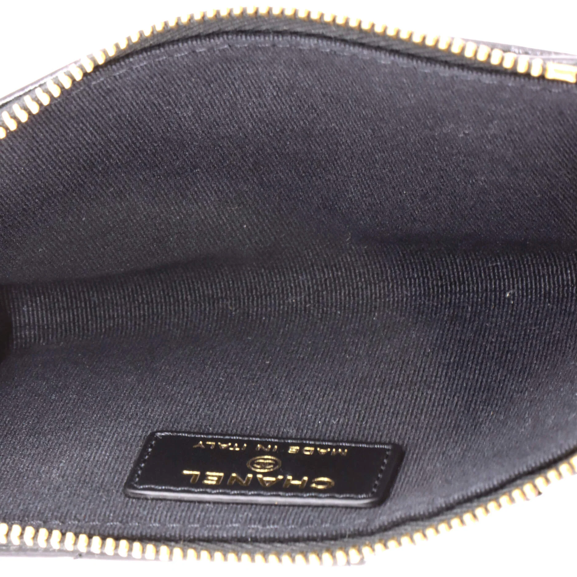 Textured CC Zip Around Card Holder Quilted Lambskin - Image 5