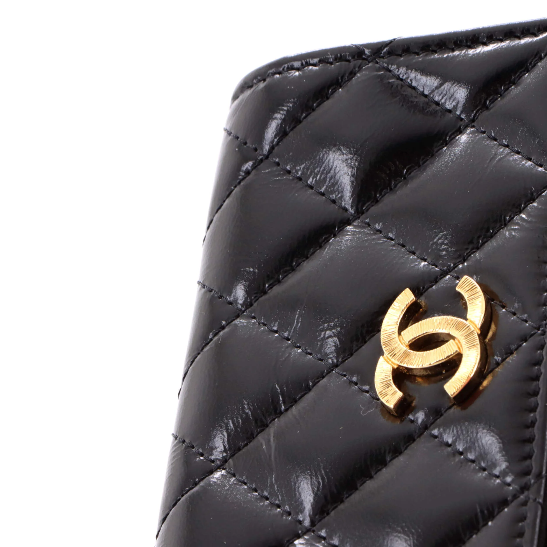Textured CC Zip Around Card Holder Quilted Lambskin - Image 6