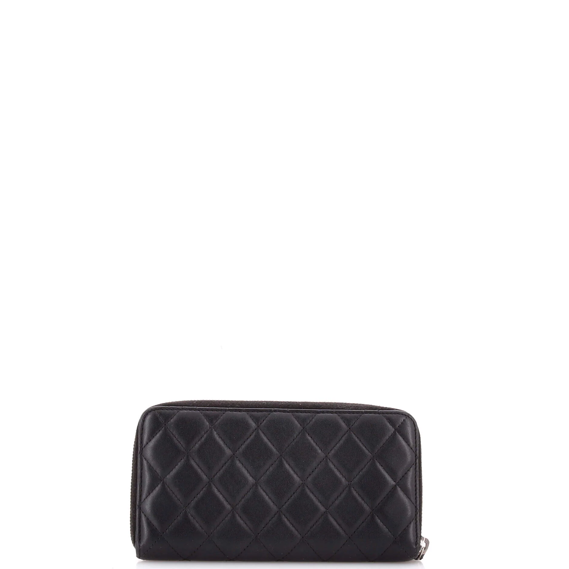 Zip Around Wallet Quilted Lambskin Long - Image 3