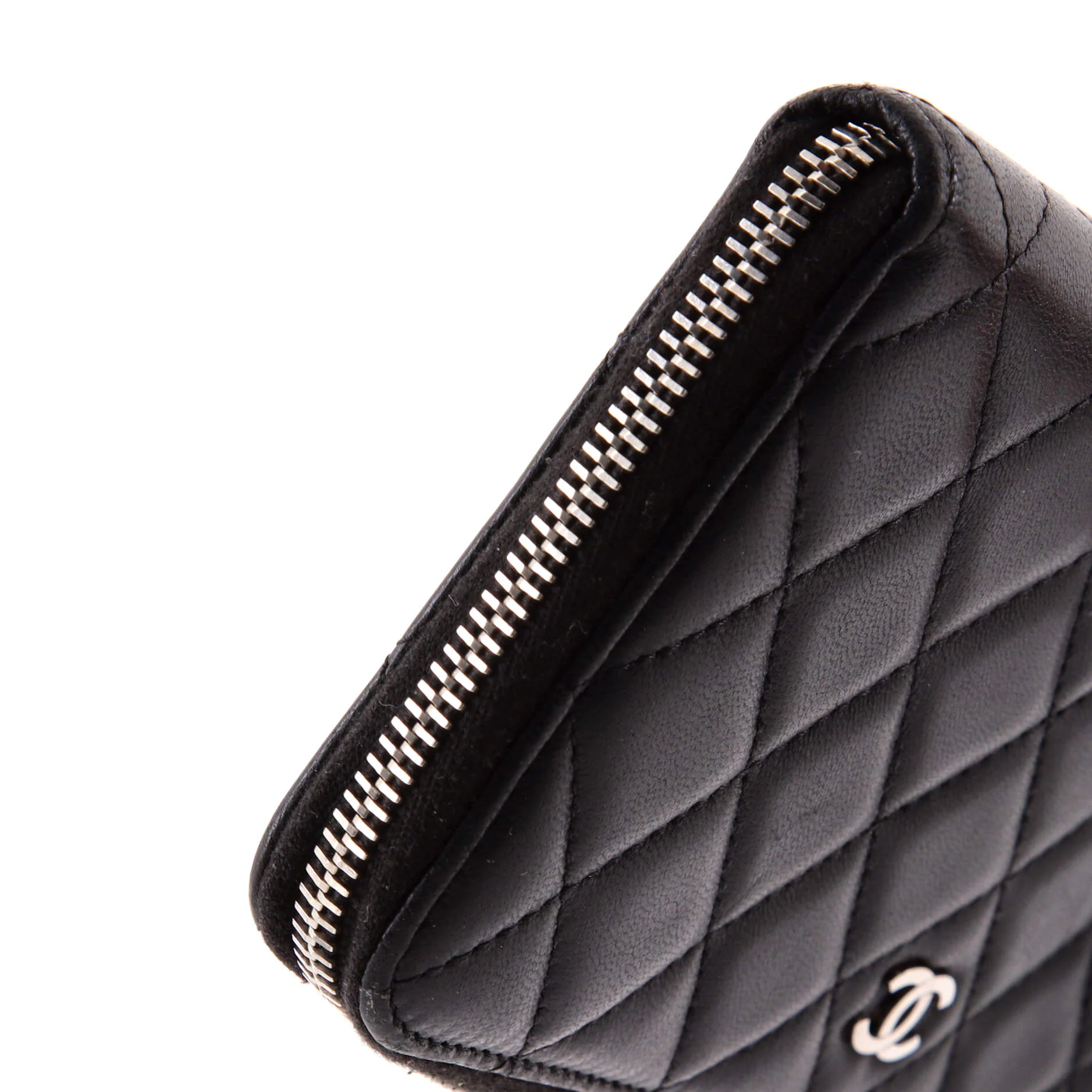 Zip Around Wallet Quilted Lambskin Long - Image 7