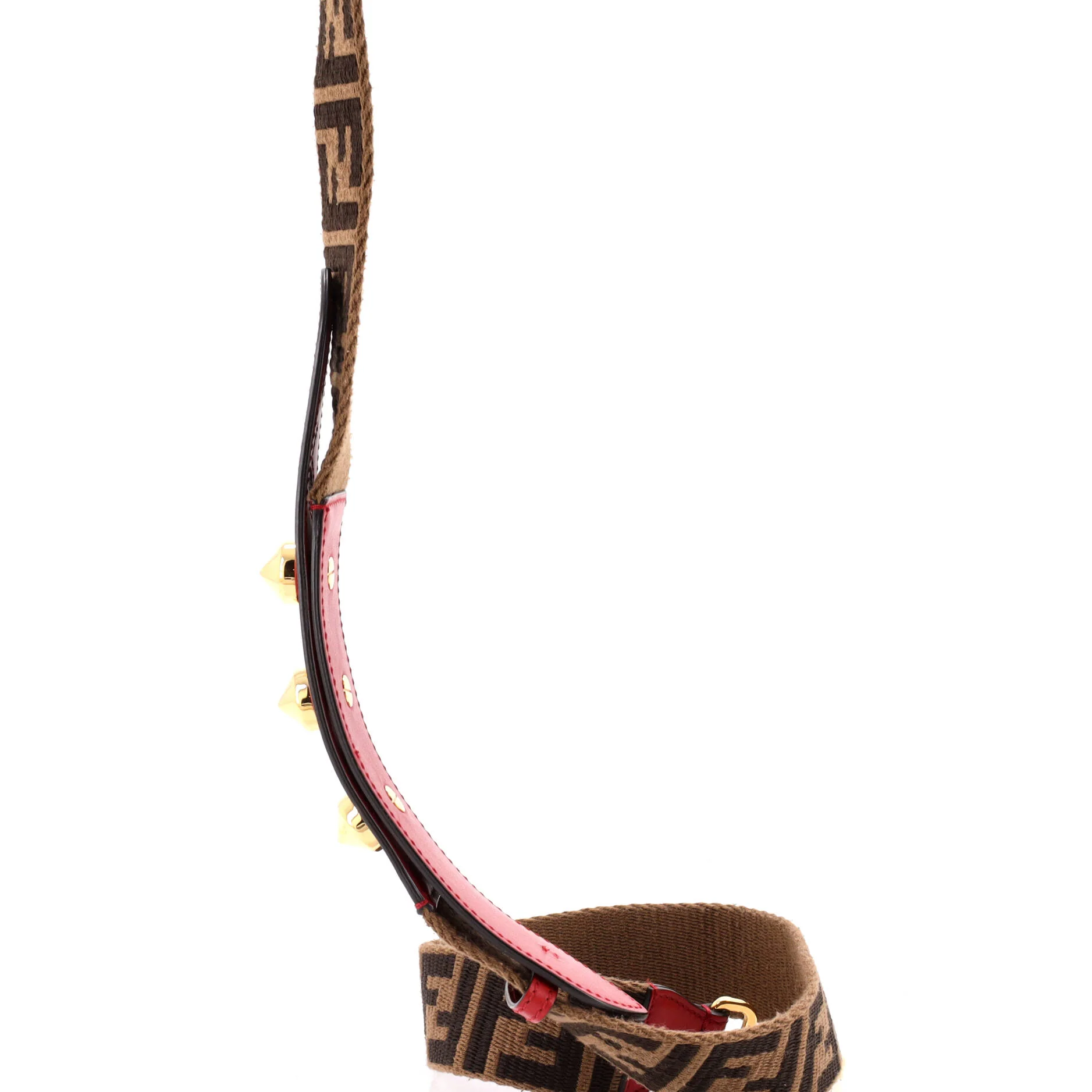 Adjustable Shoulder Strap Zucca Canvas with Studded Leather - Image 2