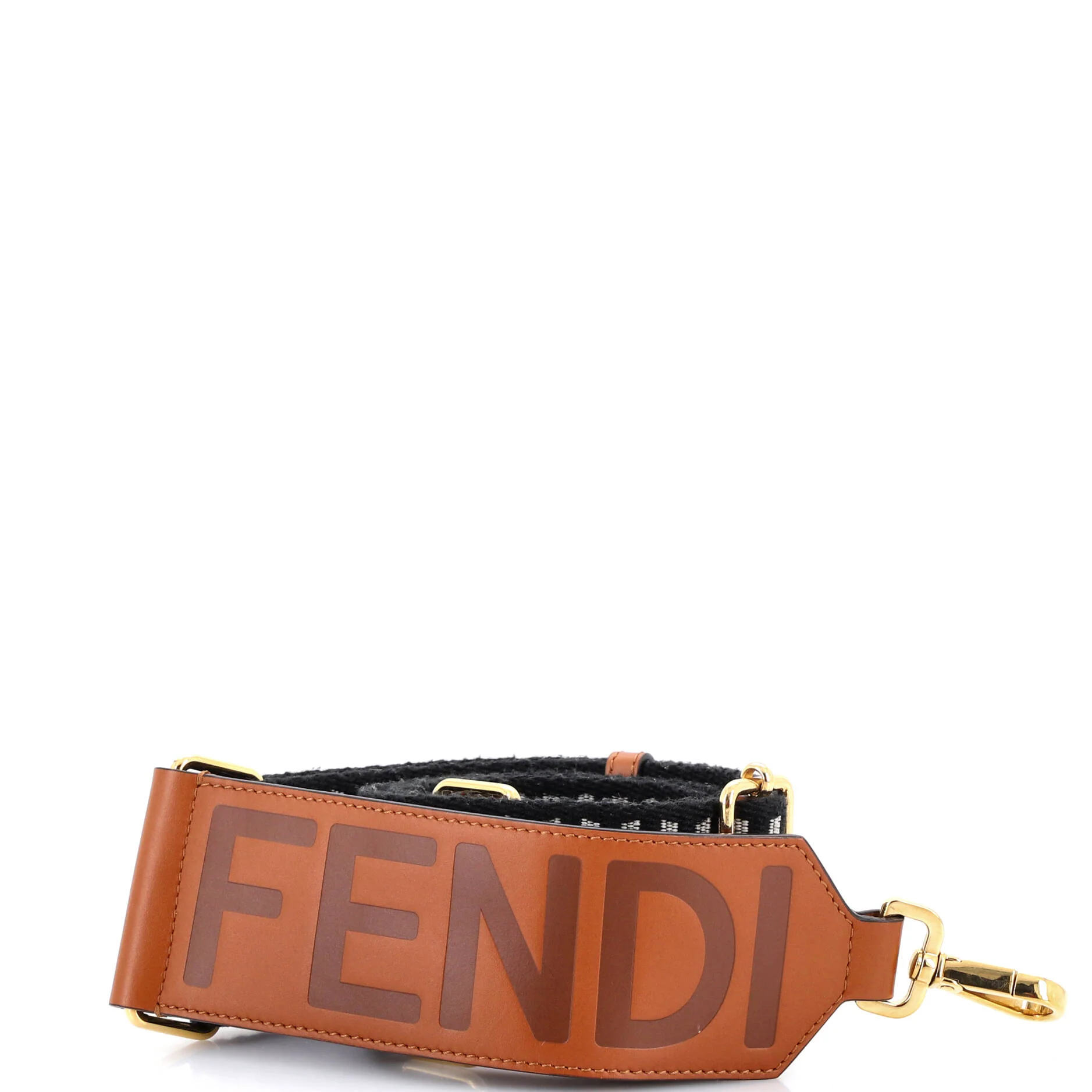 Logo Strap You Shoulder Strap Check Canvas and Leather