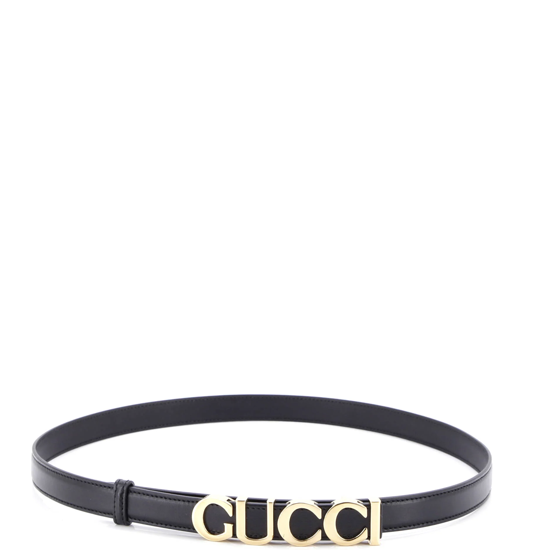 Logo Letters Buckle Belt Leather - Image 2