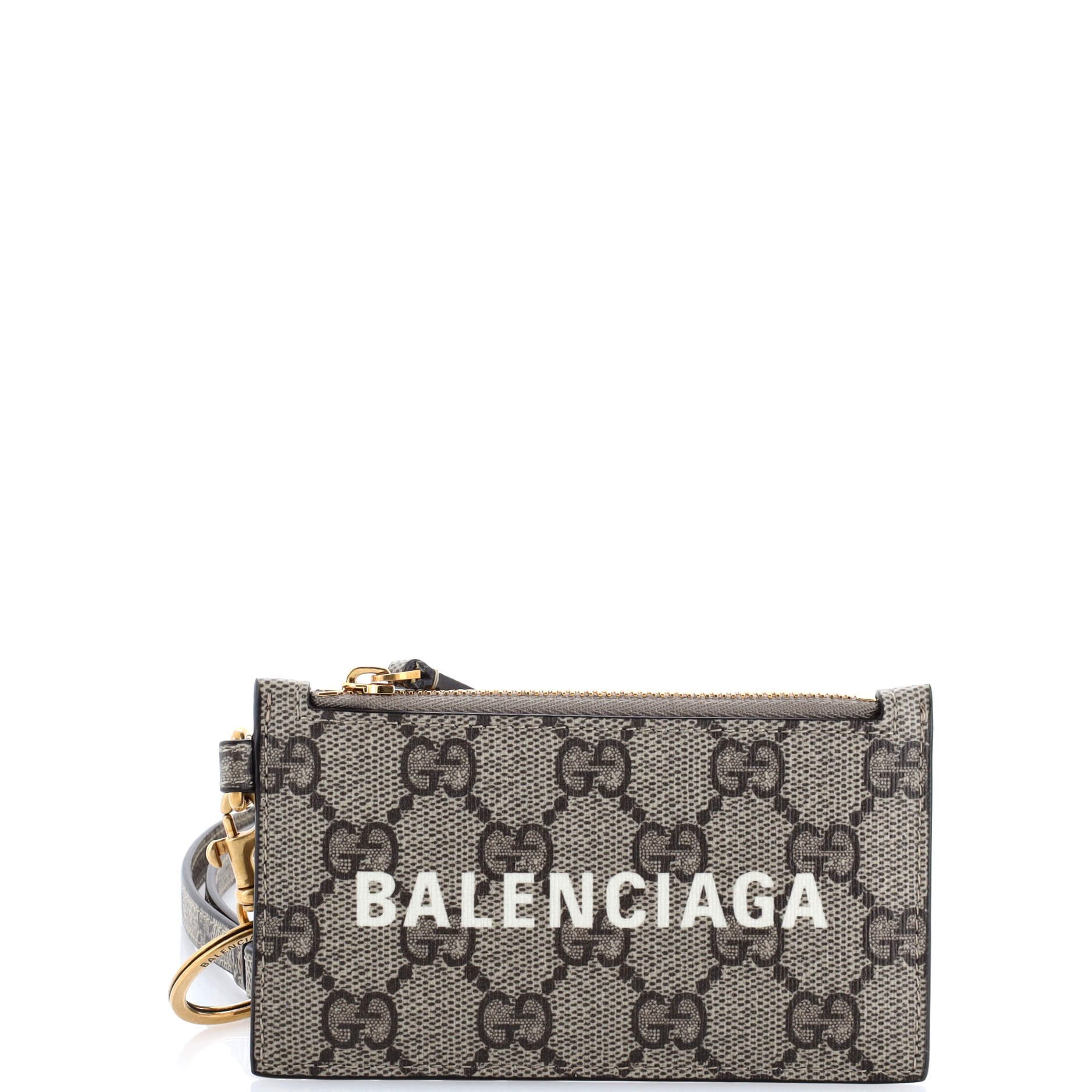 x Balenciaga The Hacker Project Zip Card Case with Strap GG Coated Canvas