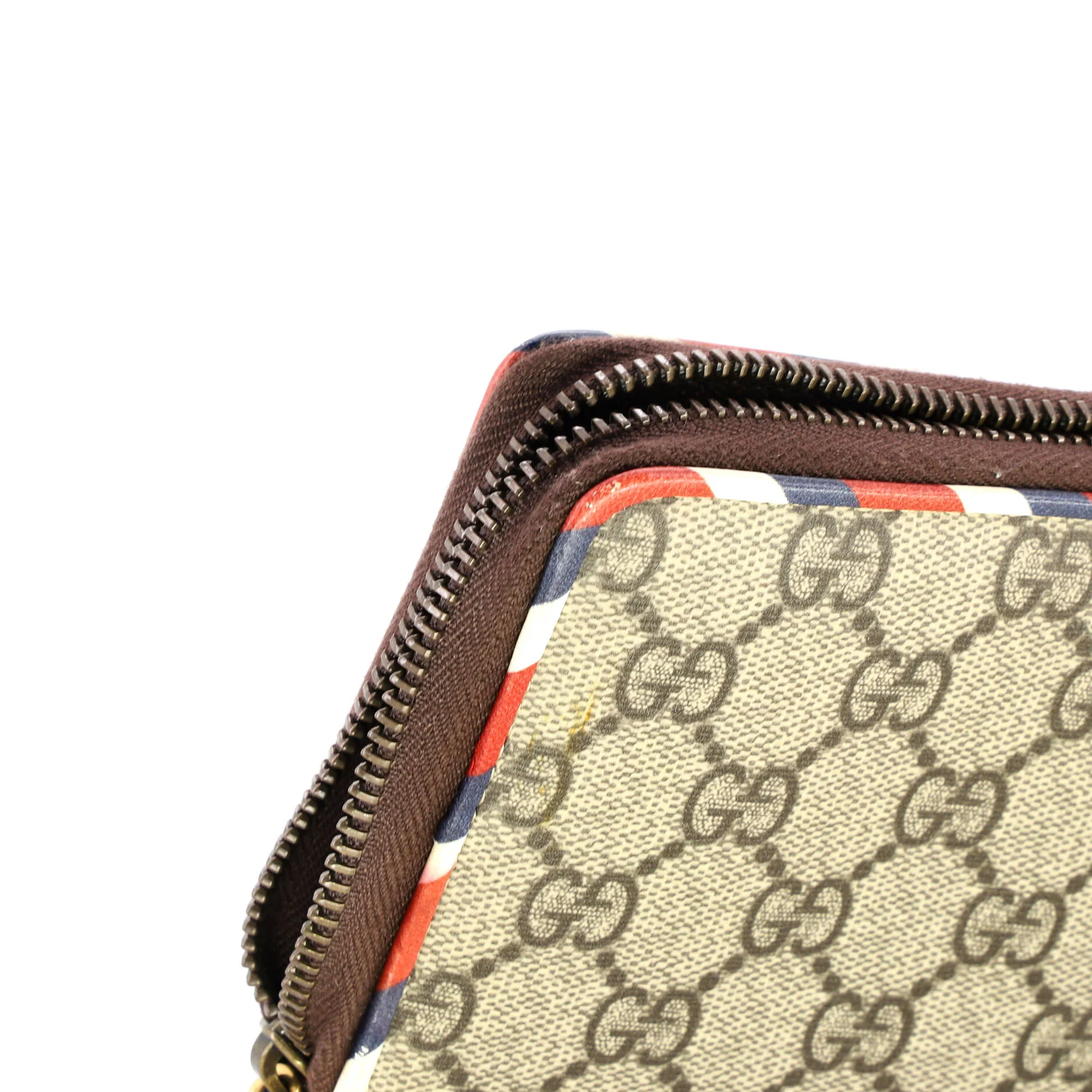 Zip Around Wallet Printed GG Coated Canvas - Image 7