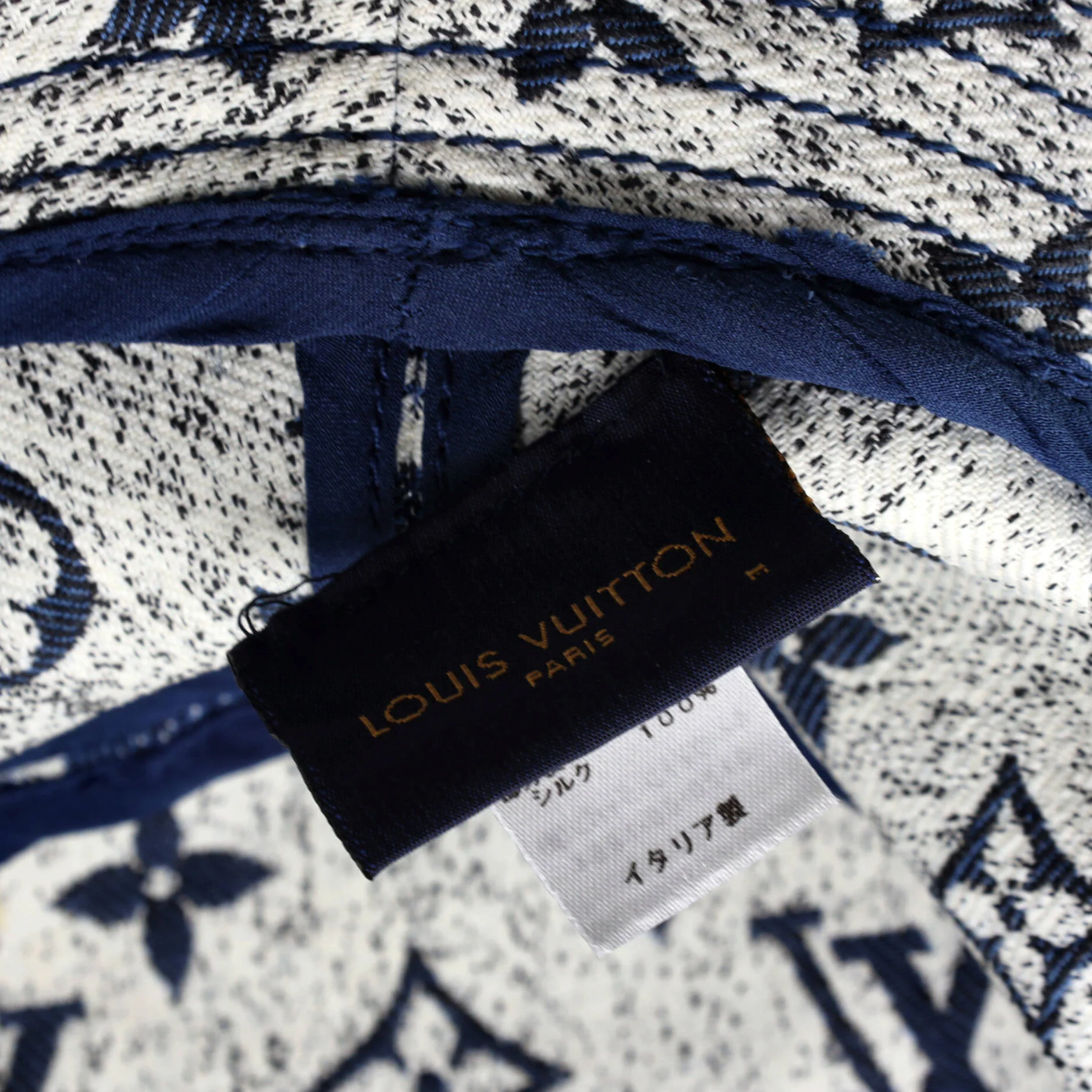 Bob Bucket Hat Monogram Jacquard Denim - Image 4