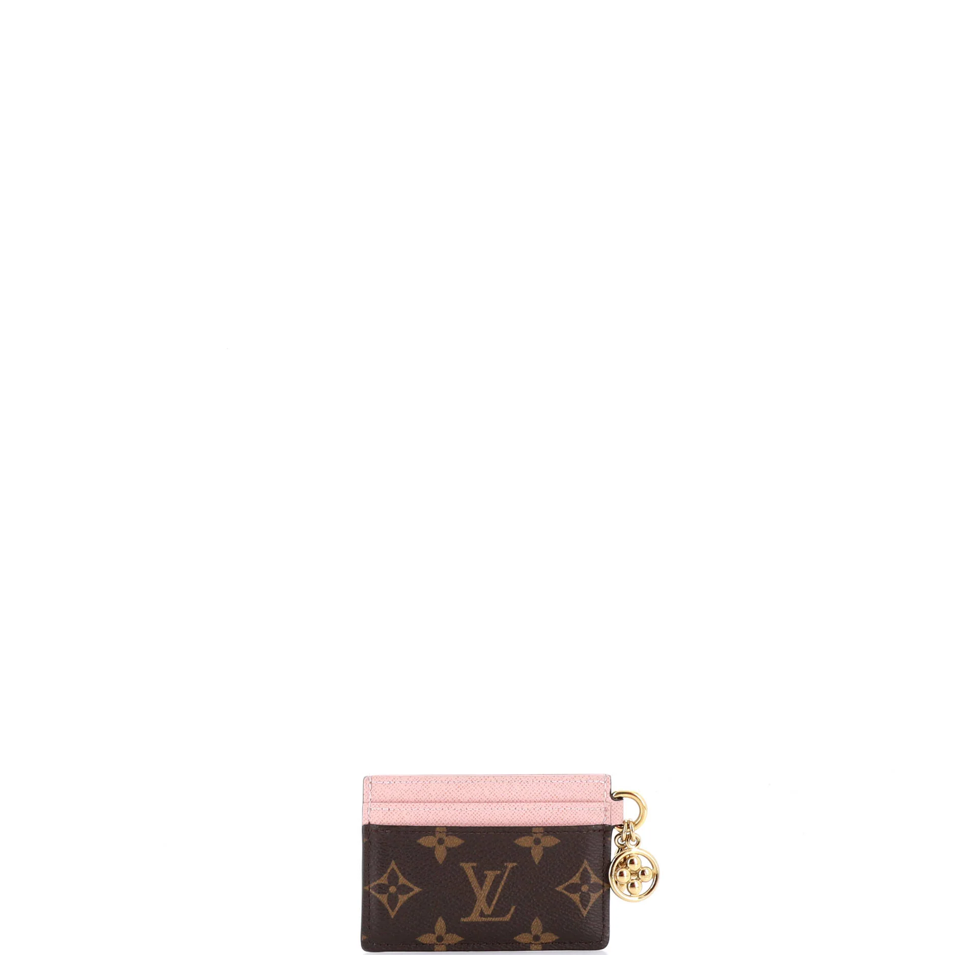 LV Charms Card Holder Monogram Canvas and Leather - Image 3