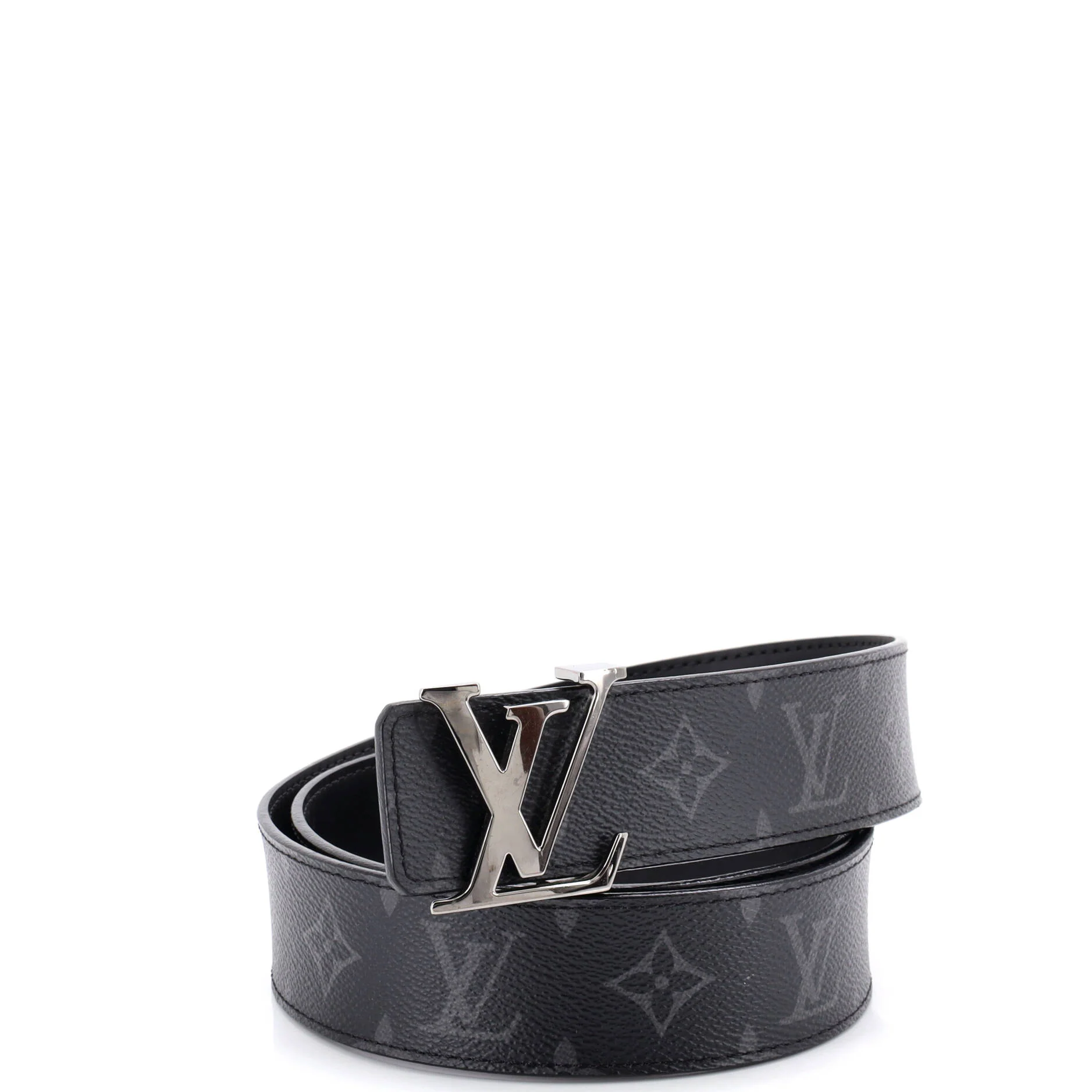 LV Line Reversible Belt Monogram Eclipse Canvas and Leather Wide