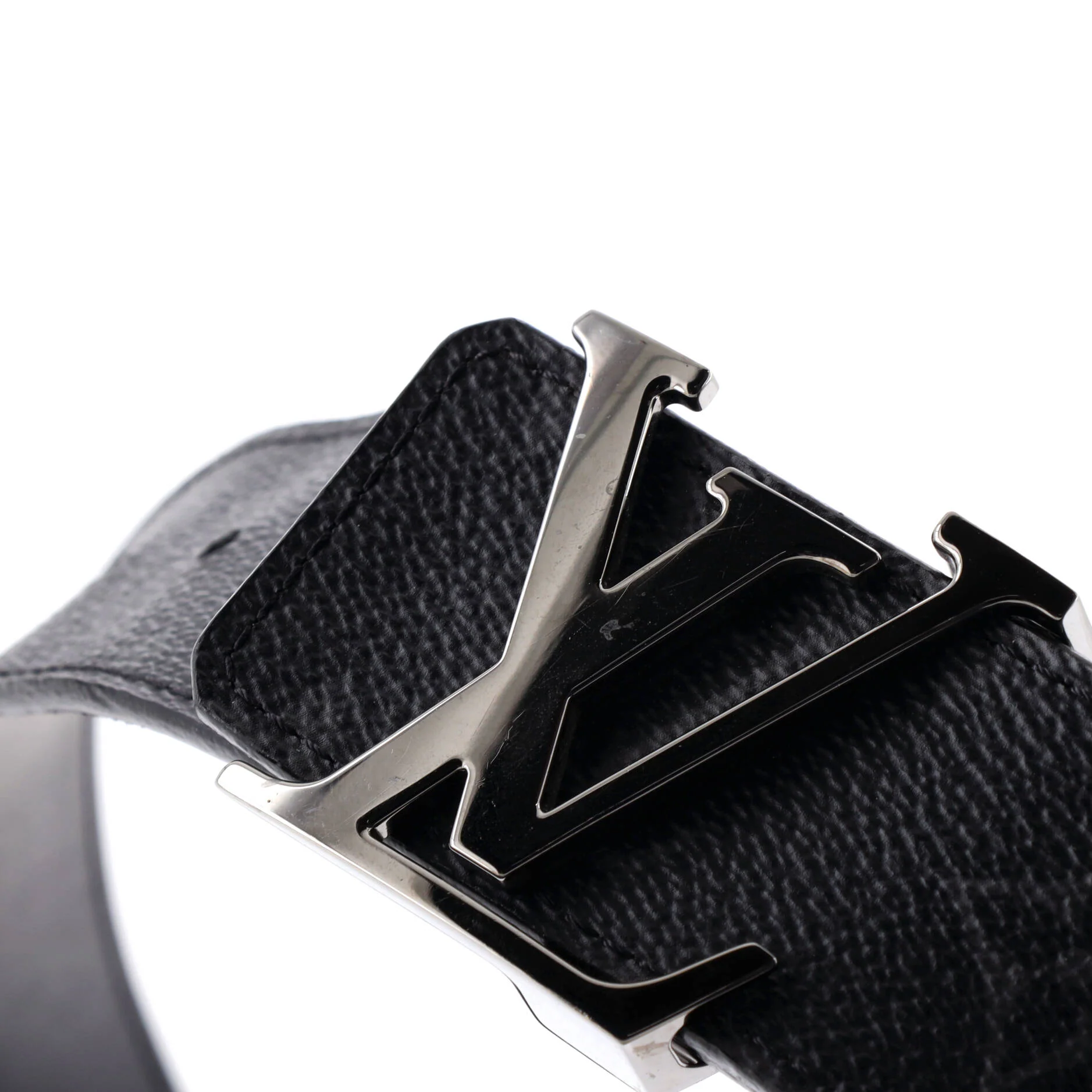 LV Line Reversible Belt Monogram Eclipse Canvas and Leather Wide - Image 4