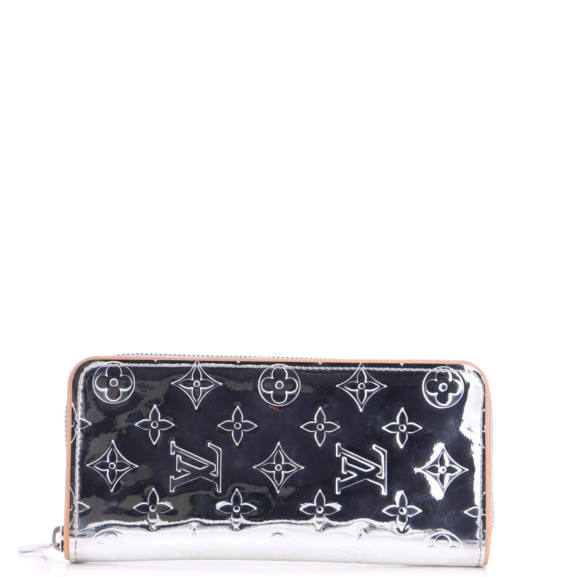 Zippy Wallet Monogram Mirror Coated Canvas Vertical