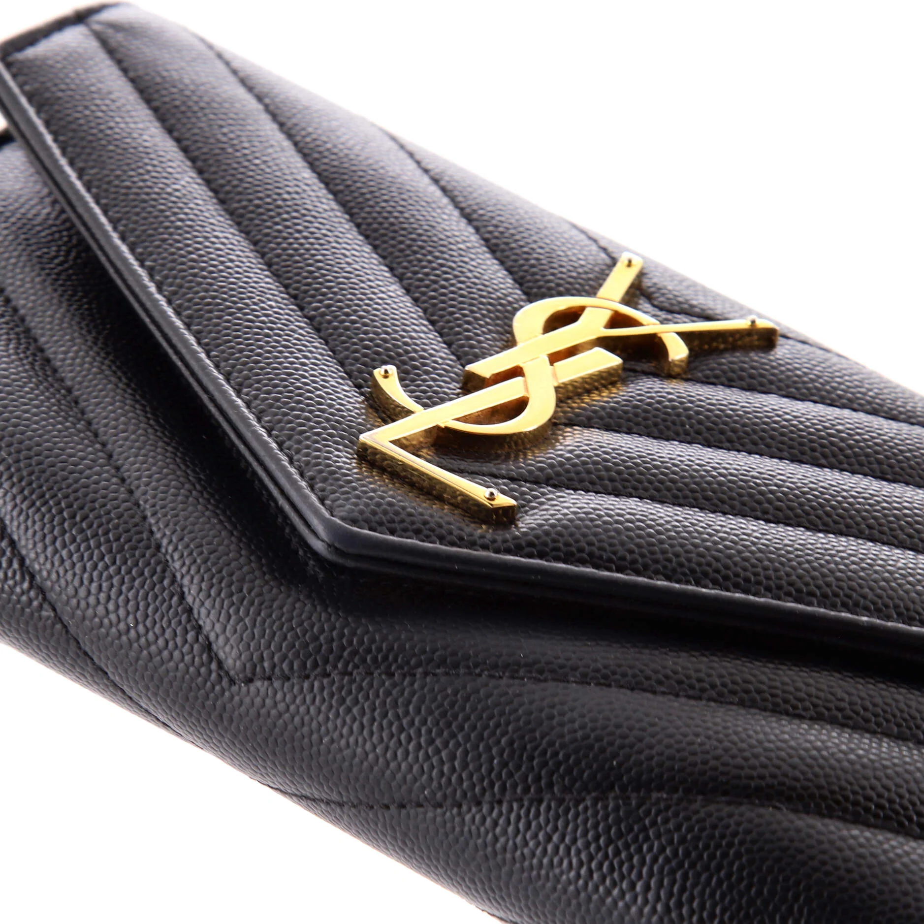 Classic Monogram Flap Wallet Matelasse Chevron Leather Large - Image 6