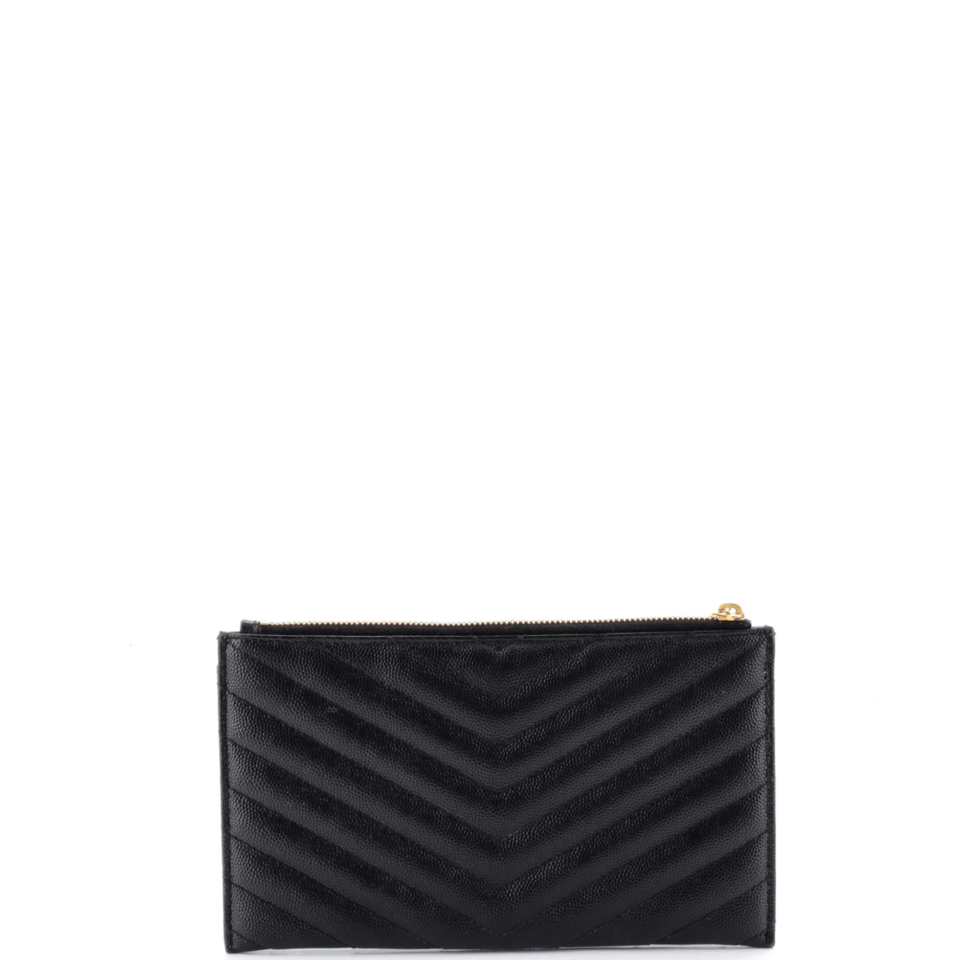 Classic Monogram Zip Bill Pouch Matelasse Chevron Leather Medium - Image 3