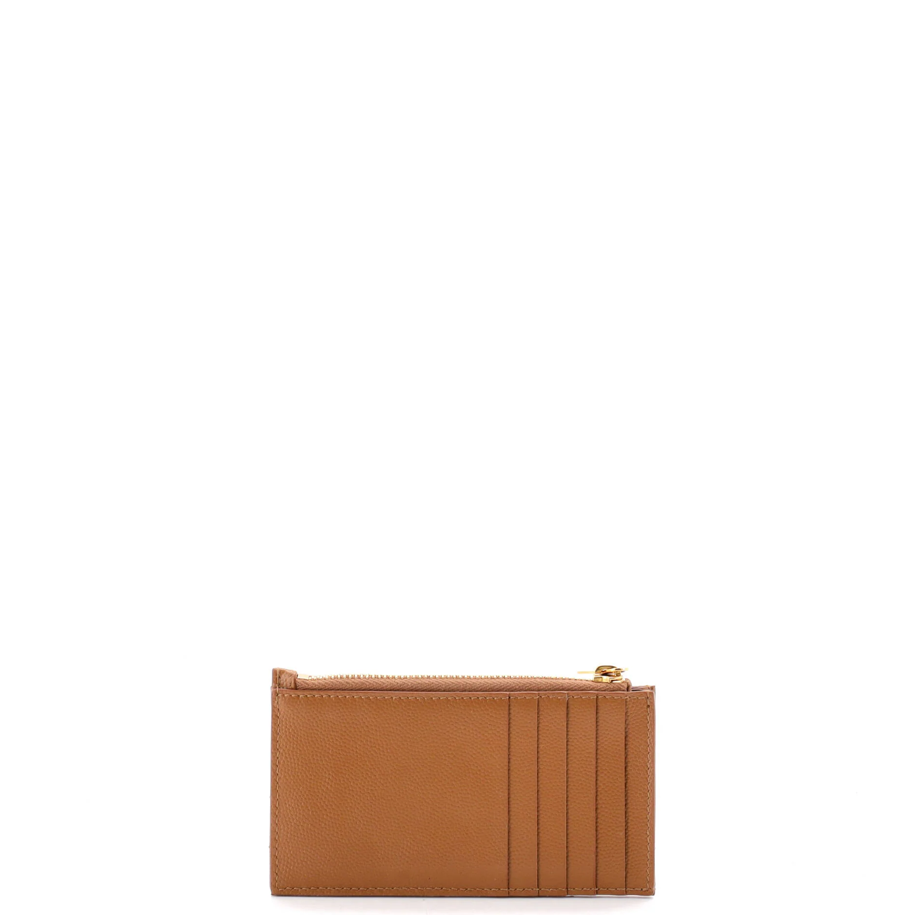 Monogram Fragments Zip Card Holder Matelasse Chevron Leather - Image 3
