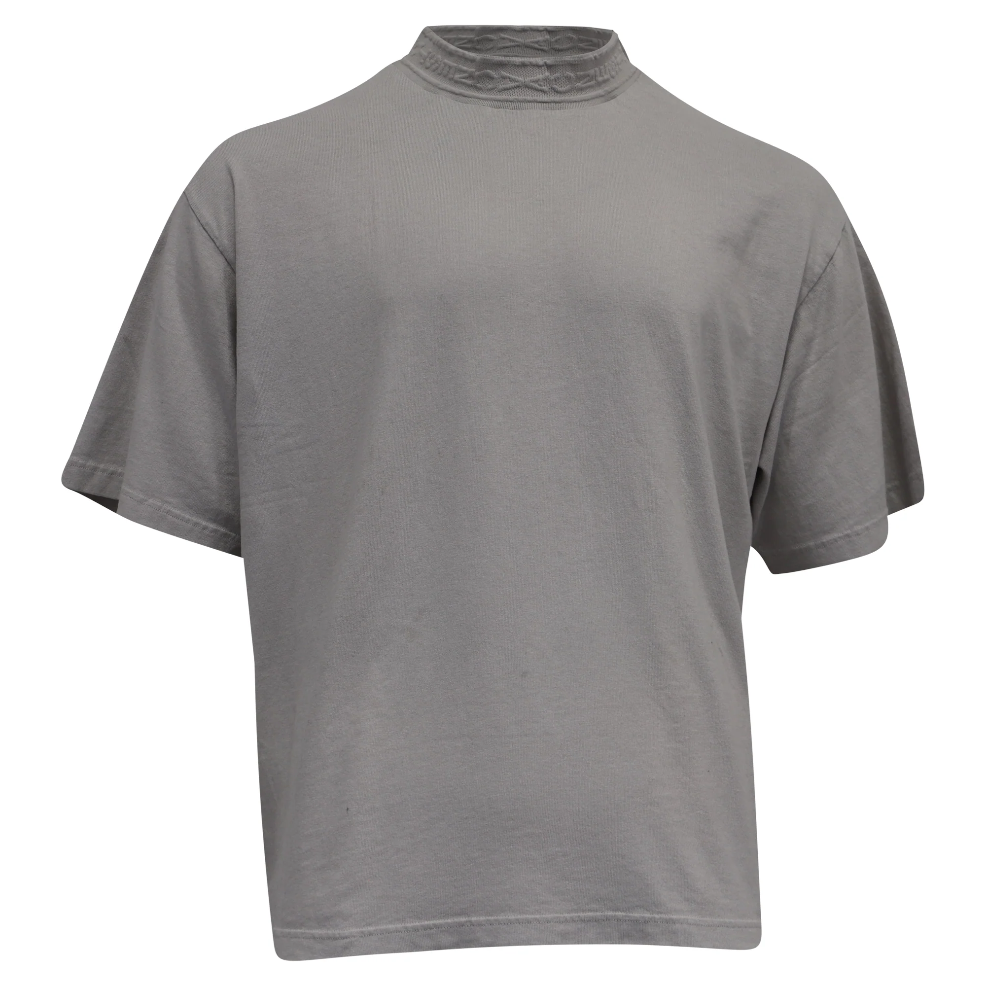 Men's Acne Studios Crewneck Logo Neckline T-shirt in Grey Cotton