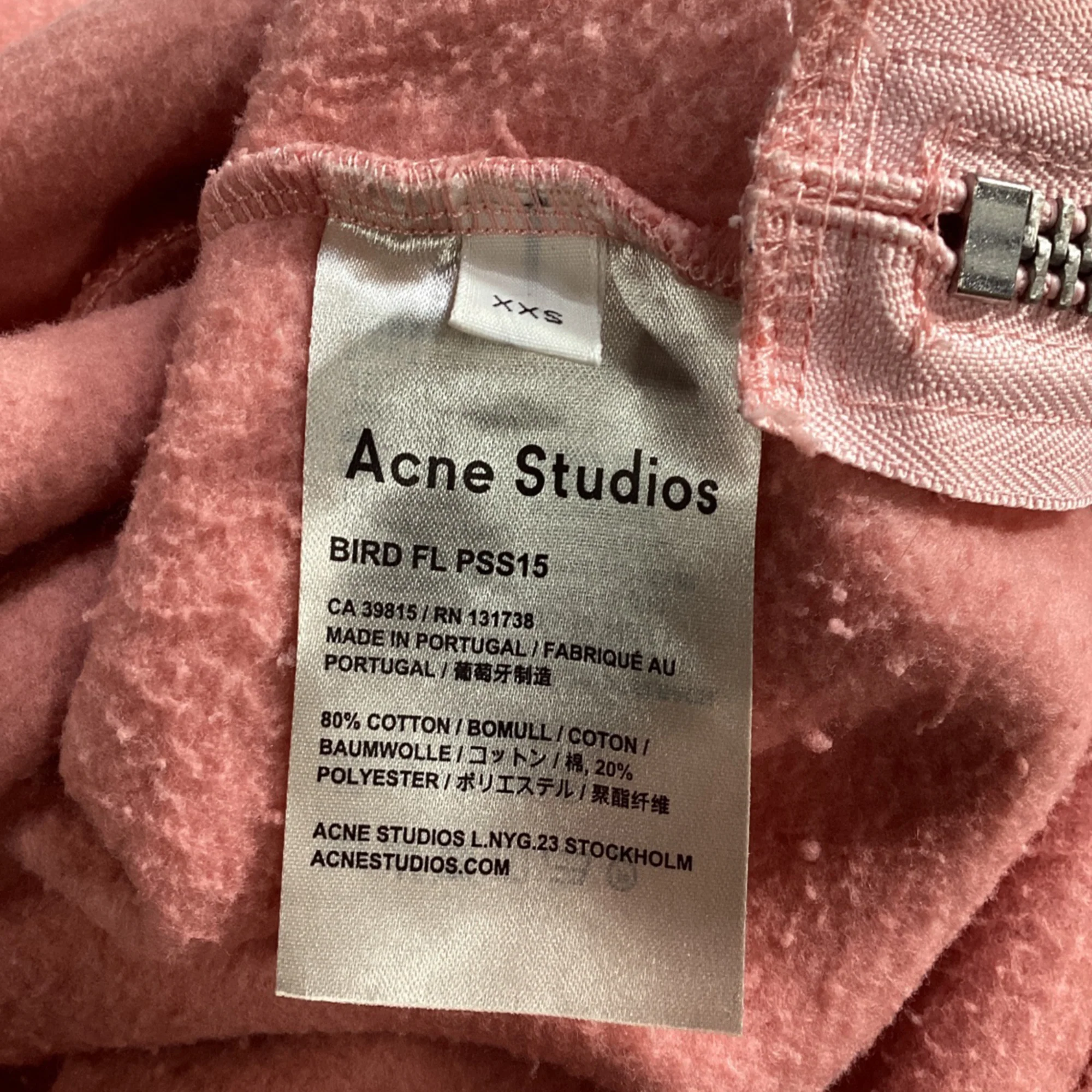 Women's Acne Studios Crewneck Sweater in Pink Cotton - Image 6