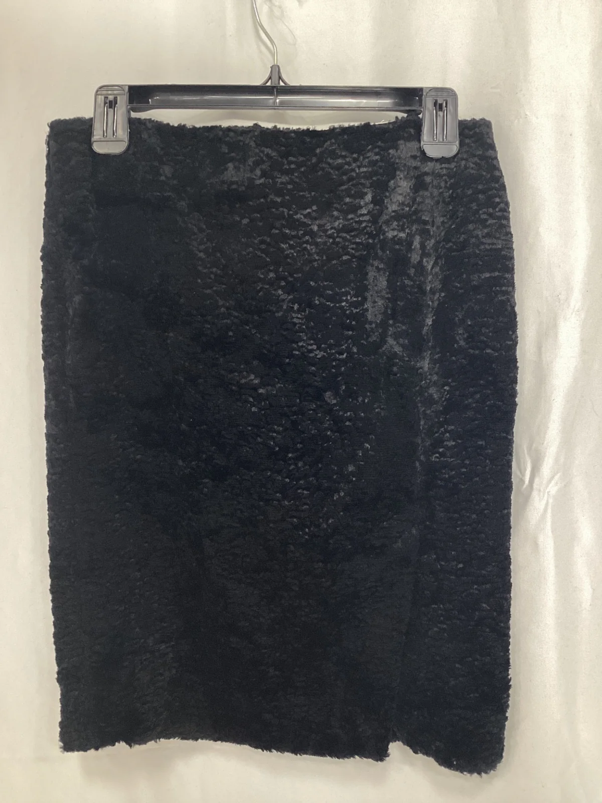 Women's Acne Studios Faux Fur Midi Pencil Skirt in Black Viscose - Image 6