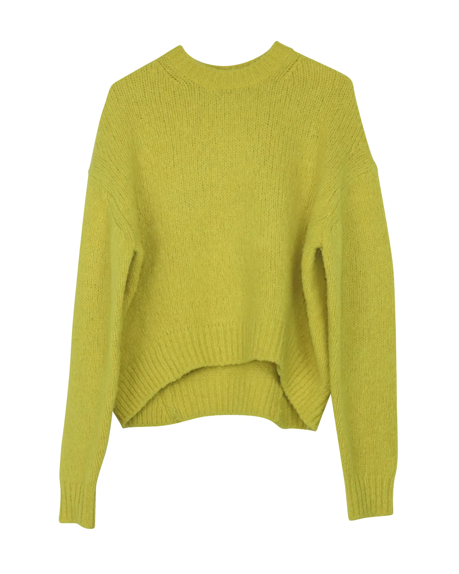 Women's Acne Studios Oversized Jumper in Yellow Shira Alpaca - Image 3