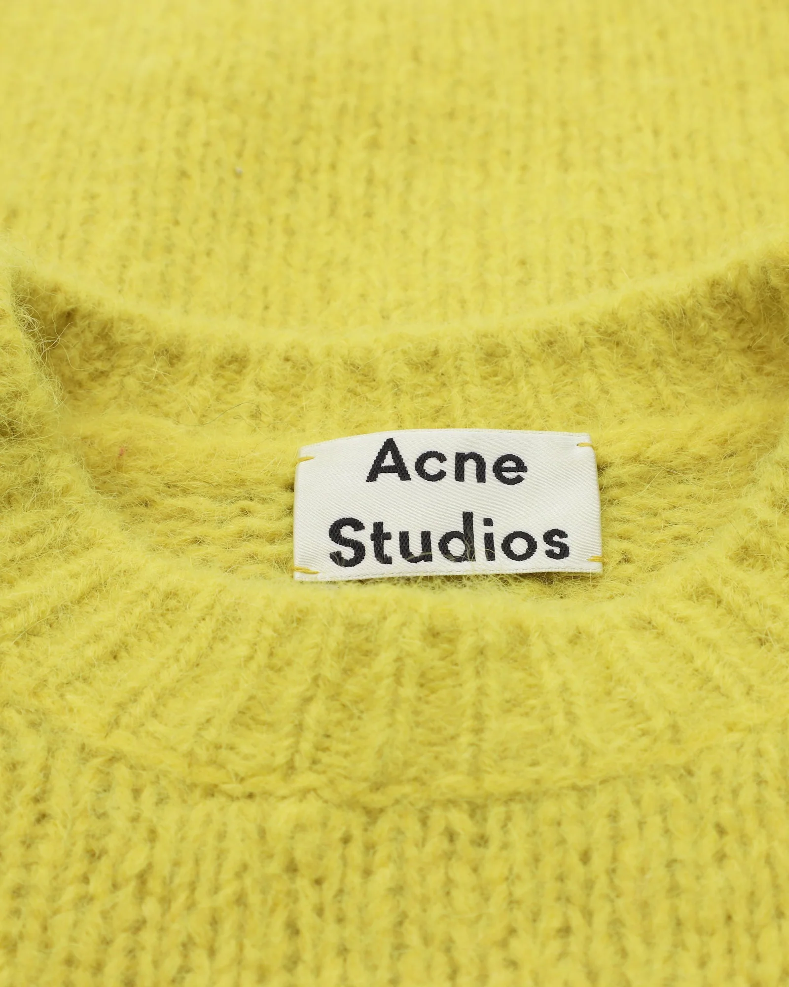 Women's Acne Studios Oversized Jumper in Yellow Shira Alpaca - Image 4