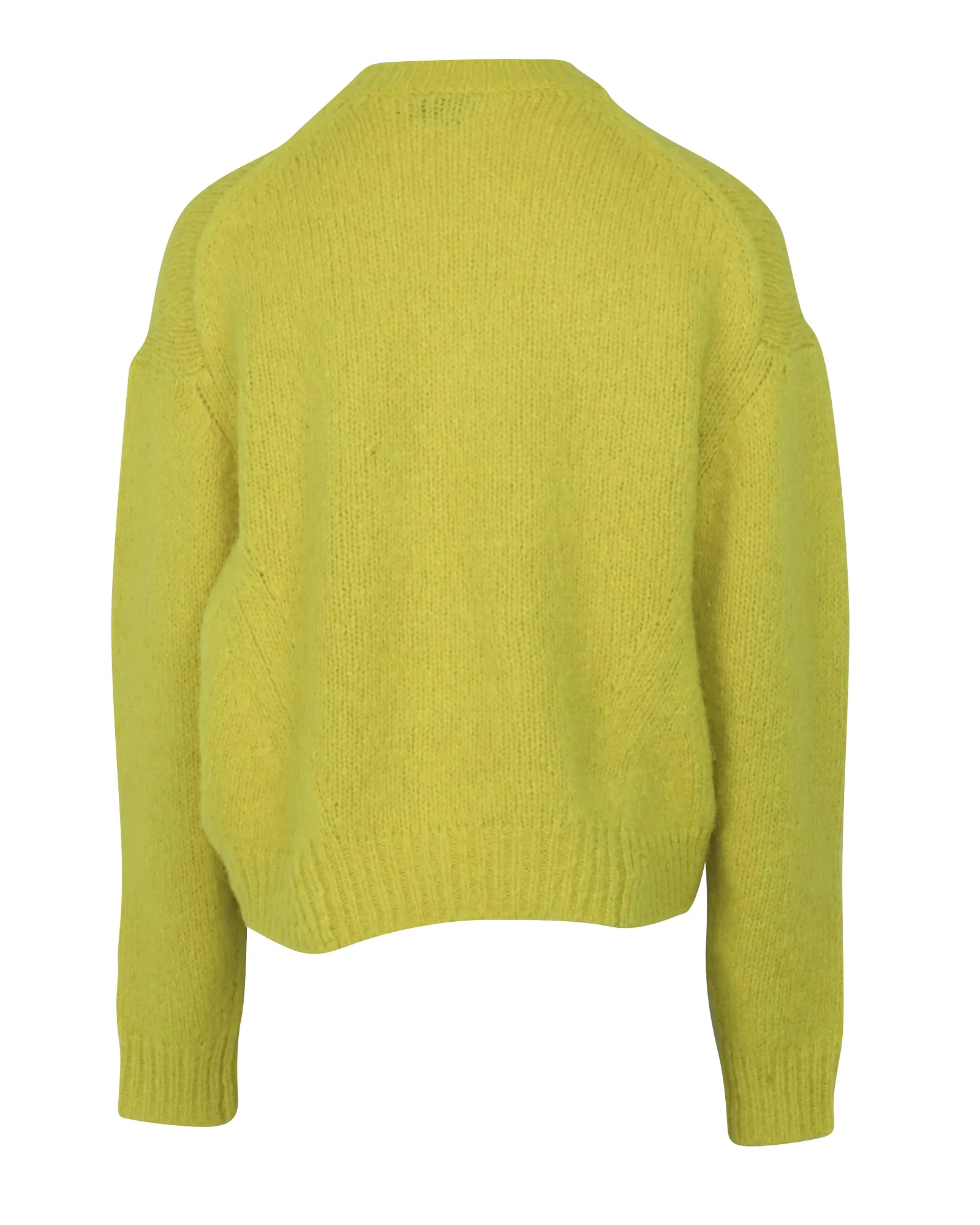 Women's Acne Studios Oversized Jumper in Yellow Shira Alpaca - Image 6