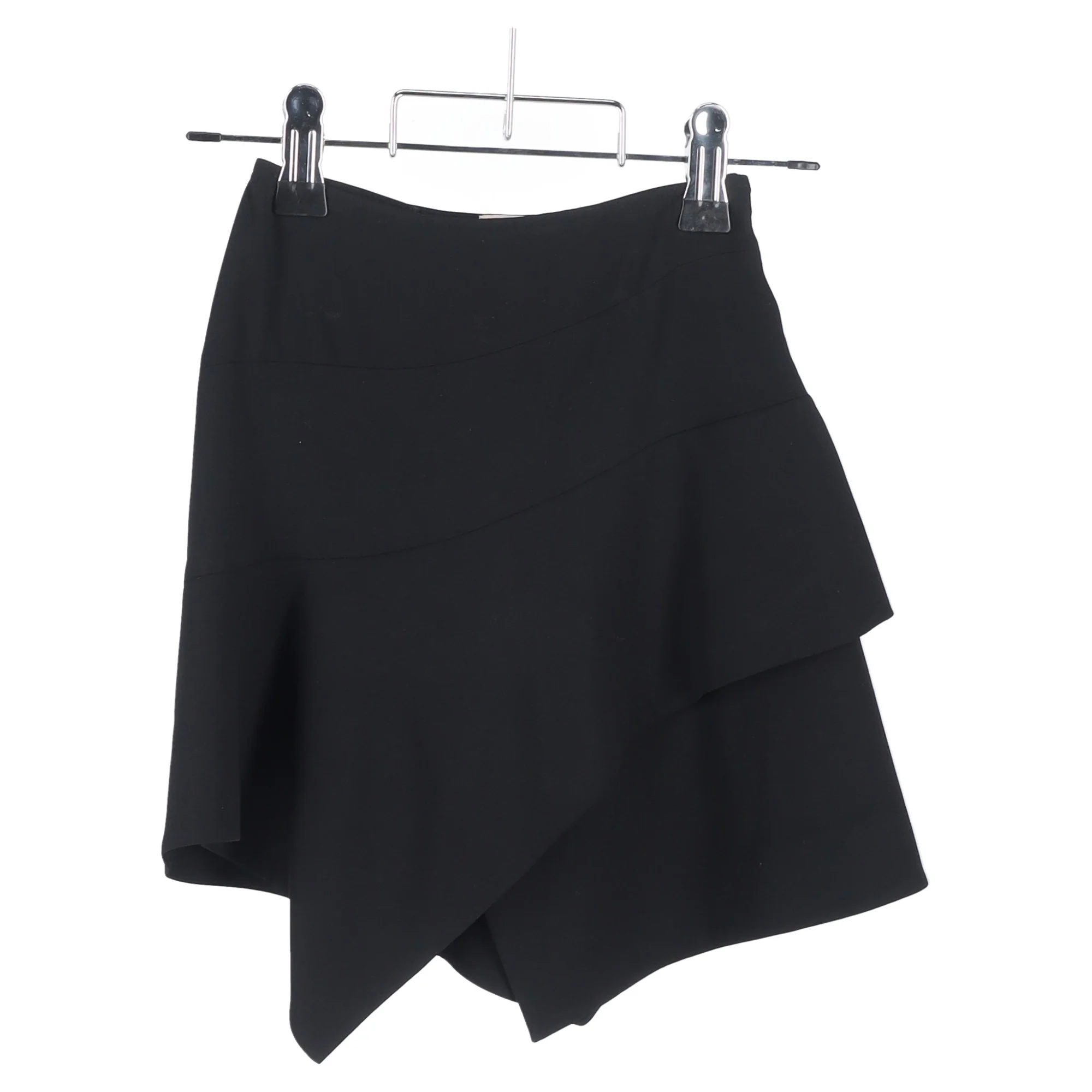 Women's Alaia Asymmetric Mini Skirt in Black Polyester - Image 4