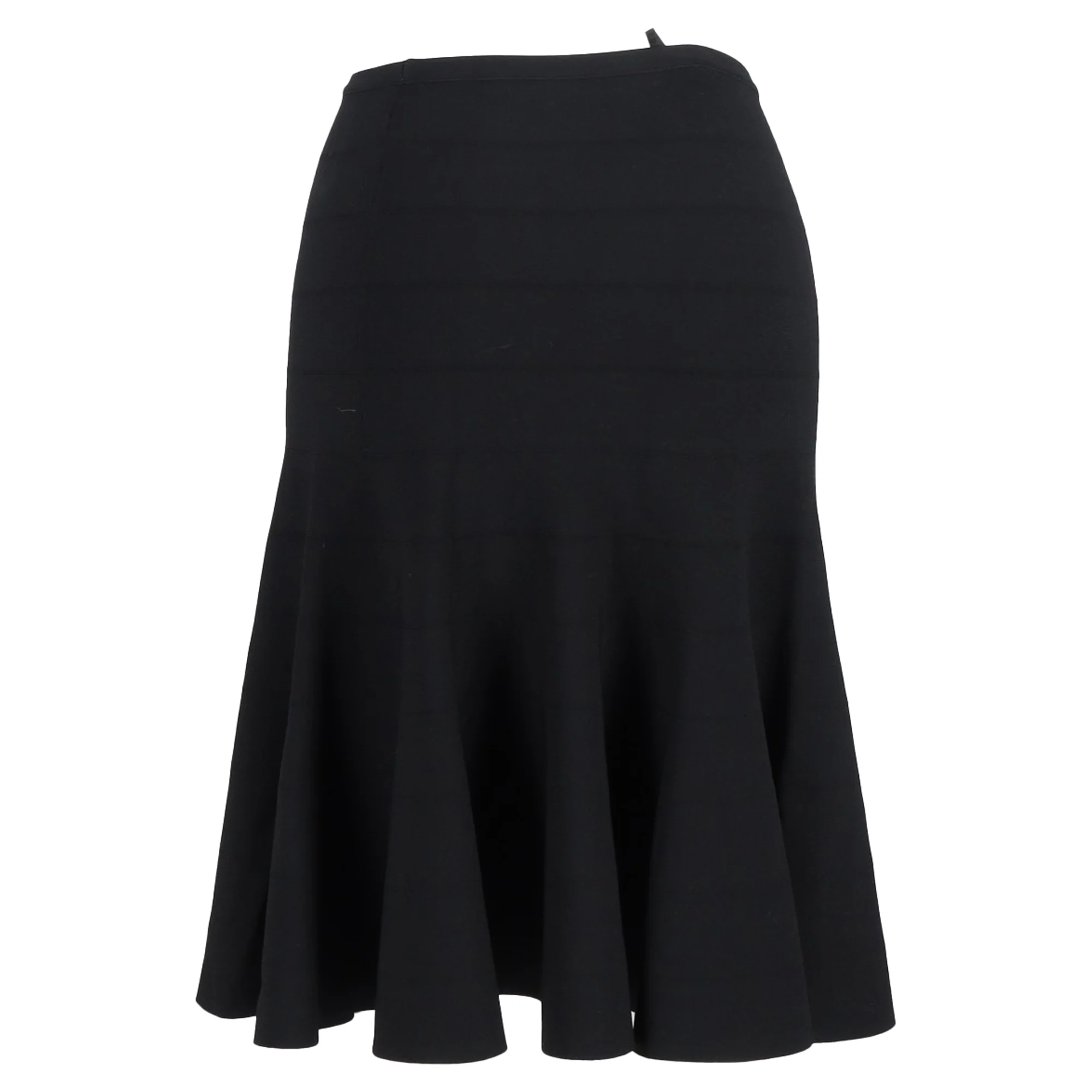 Women's Alaïa Bandage Knee-Length Trumpet Skirt in Black Viscose - Image 3