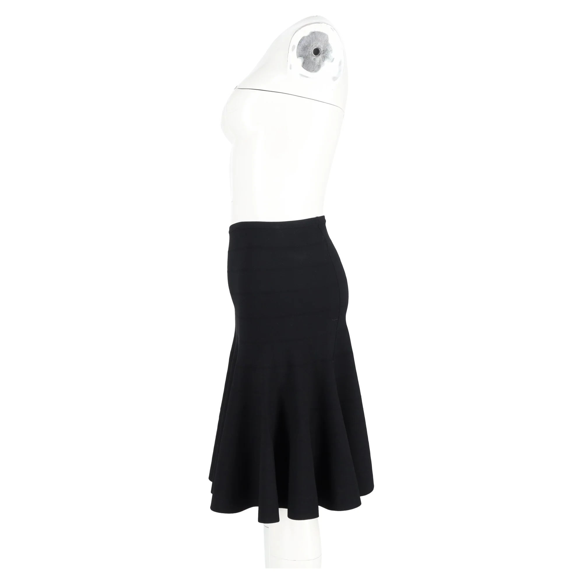 Women's Alaïa Bandage Knee-Length Trumpet Skirt in Black Viscose - Image 5