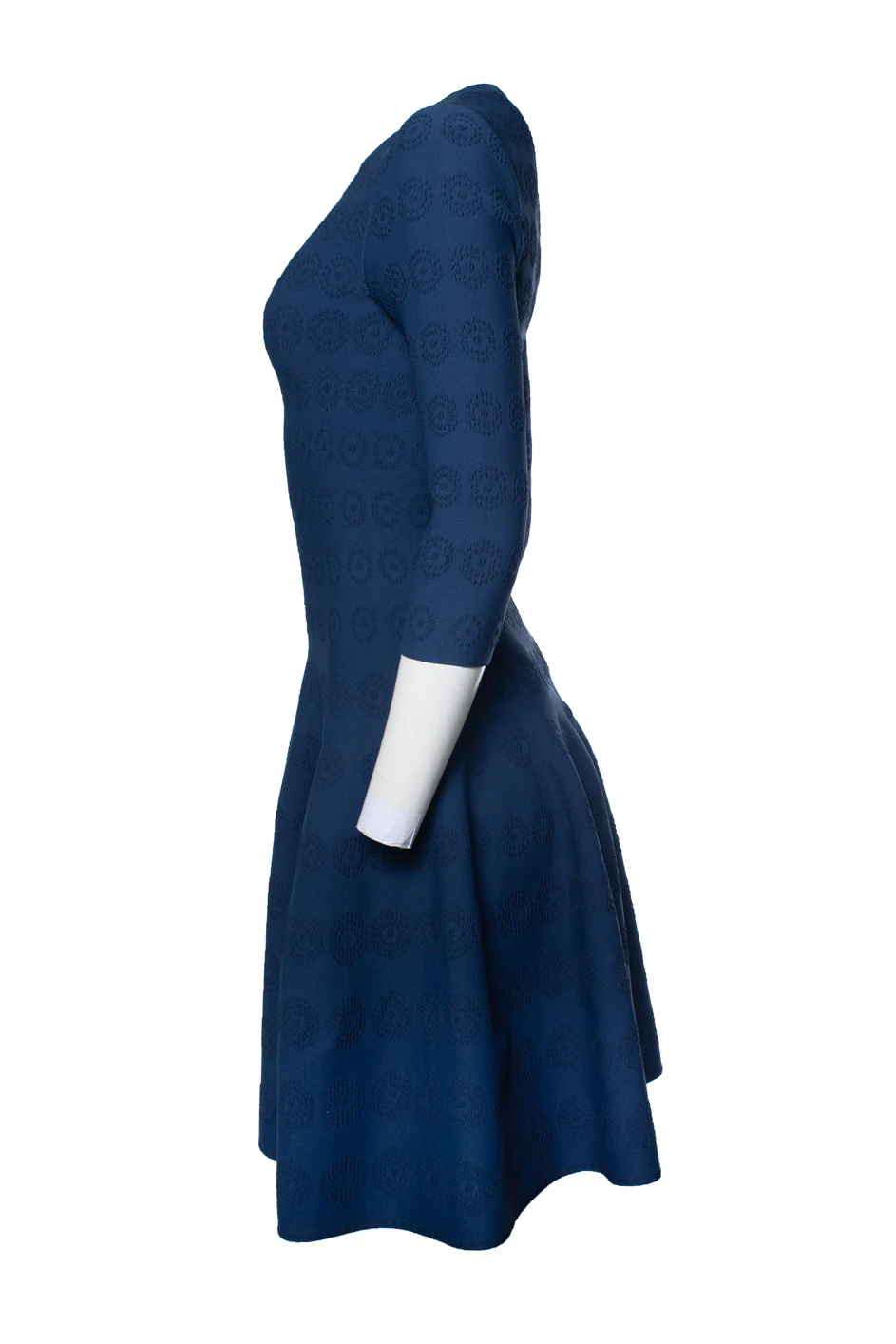 Women's Alaia, blue flared dress with pattern - Image 2