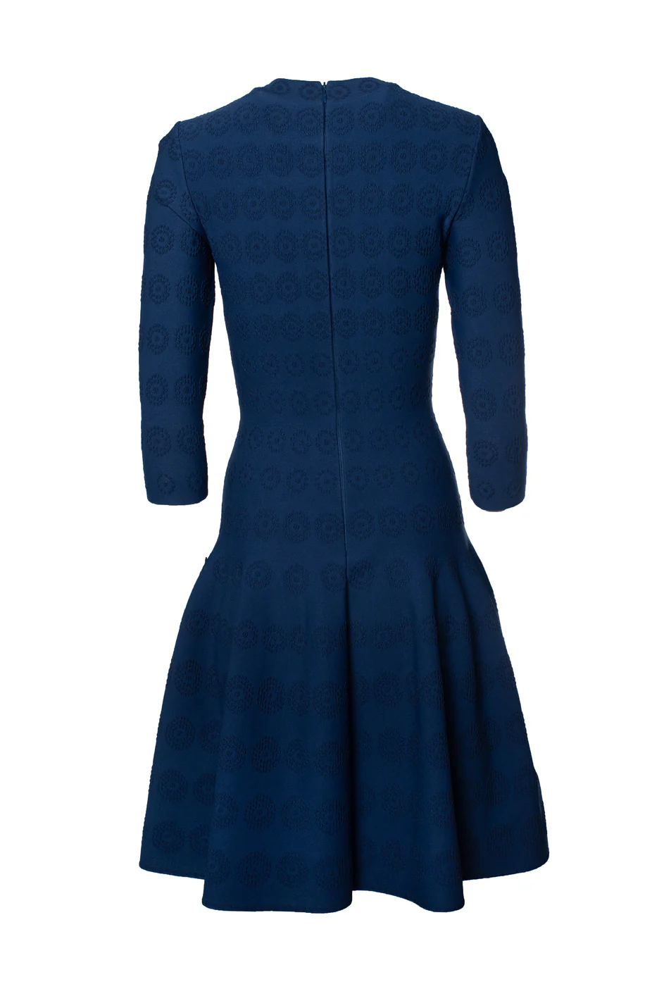 Women's Alaia, blue flared dress with pattern - Image 3