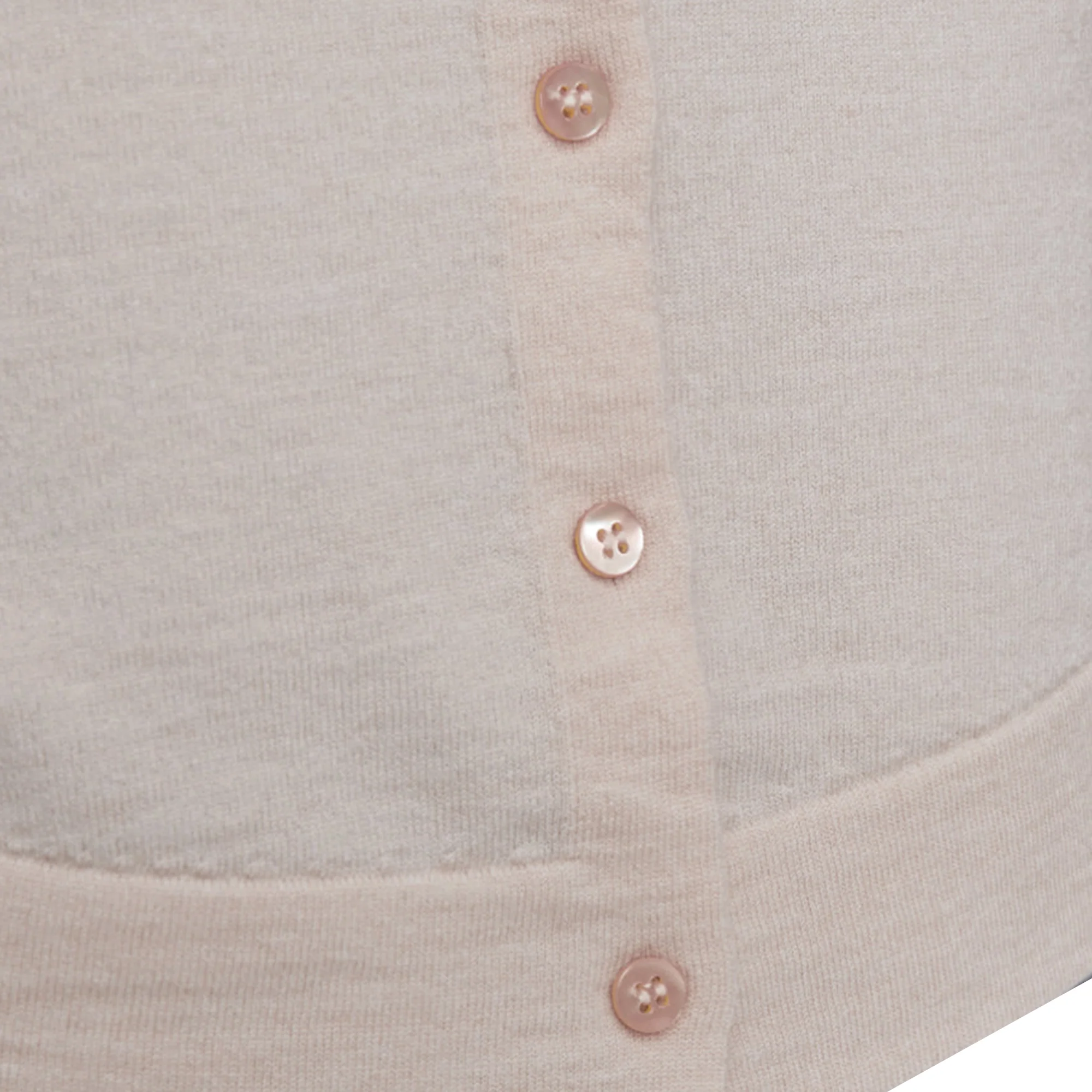 Women's ALAIA blush beige virgin wool blend mini buttons classic cropped cardigan FR36 S - Image 8