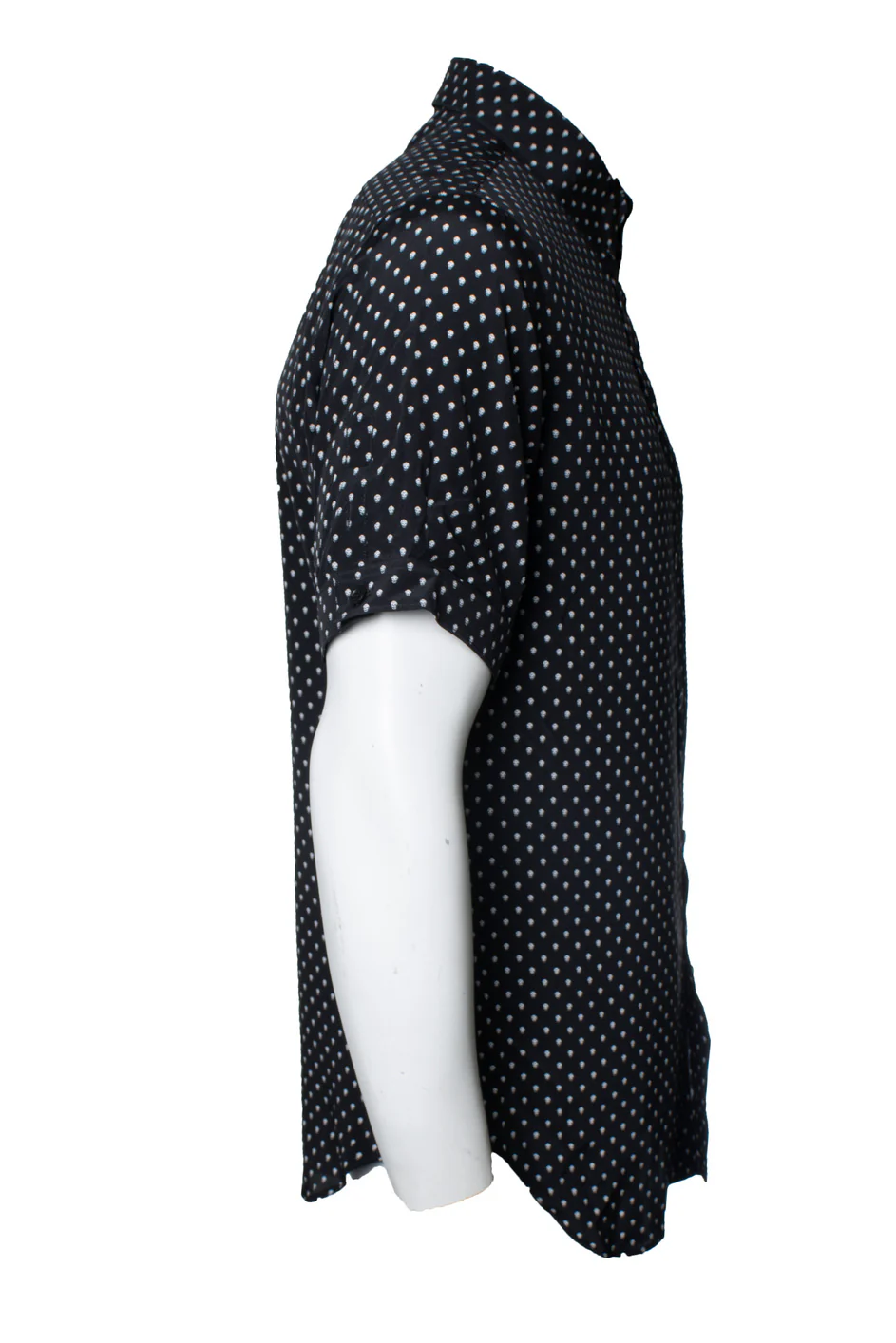 Men's Alexander McQueen, Black skull printed silk shirt - Image 3