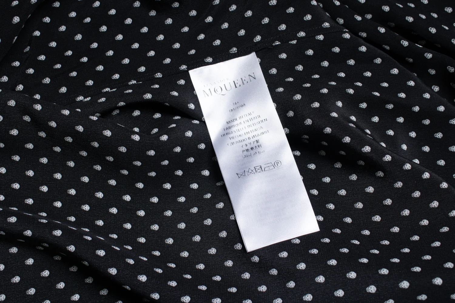 Men's Alexander McQueen, Black skull printed silk shirt - Image 6