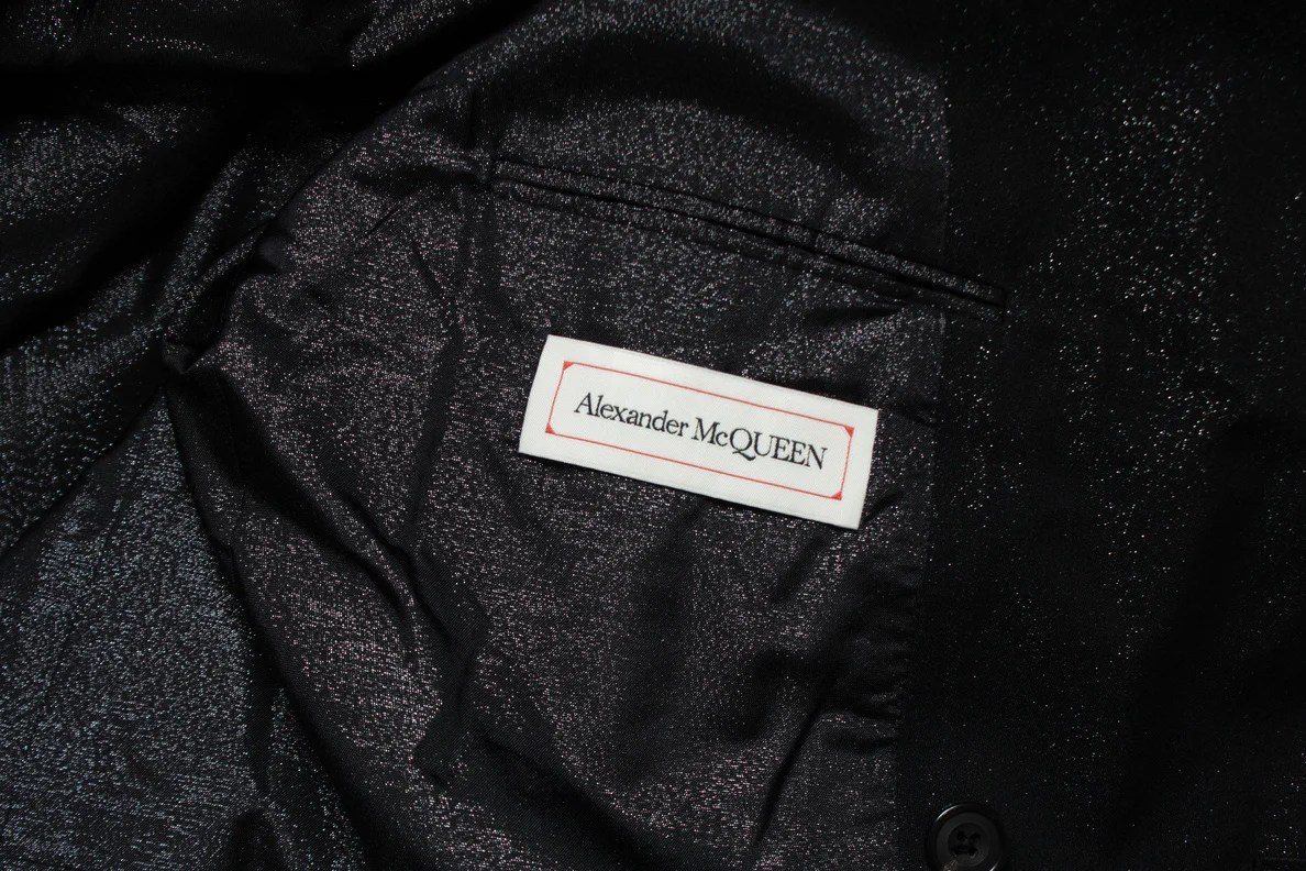 Men's Alexander McQueen, double breasted glitter blazer - Image 7