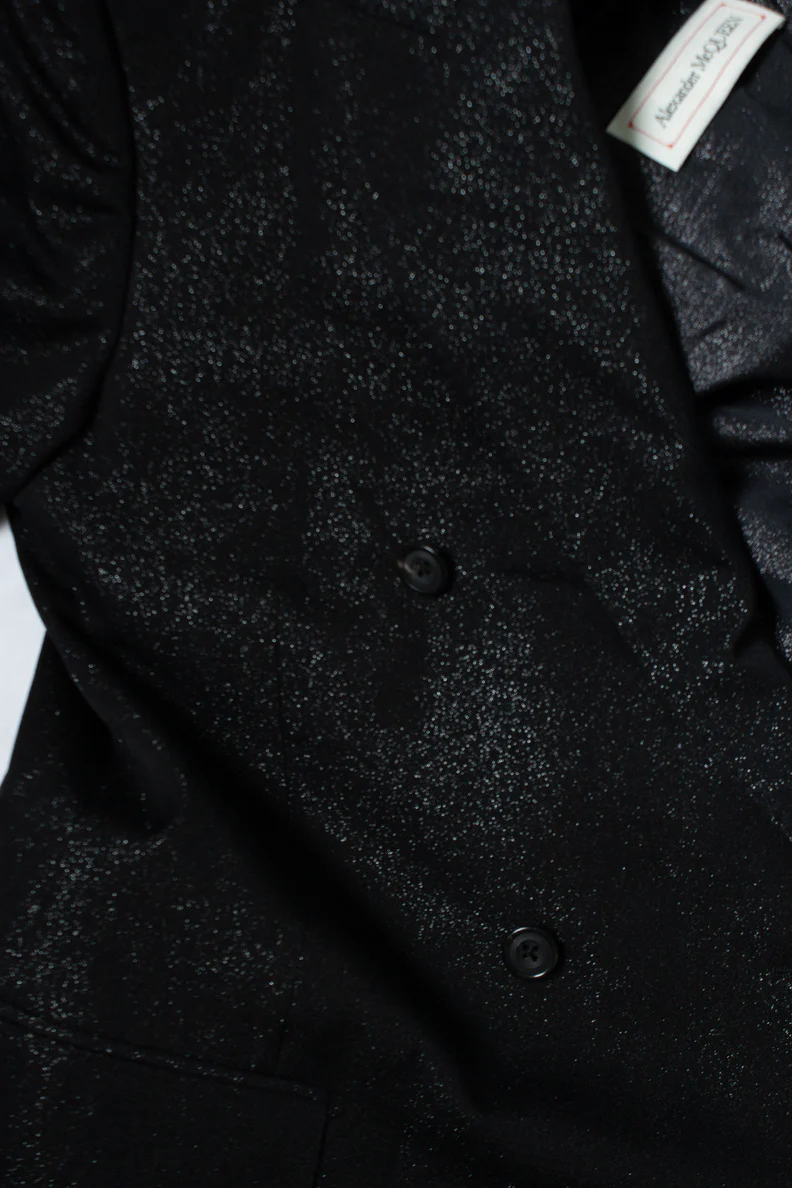 Men's Alexander McQueen, double breasted glitter blazer - Image 8