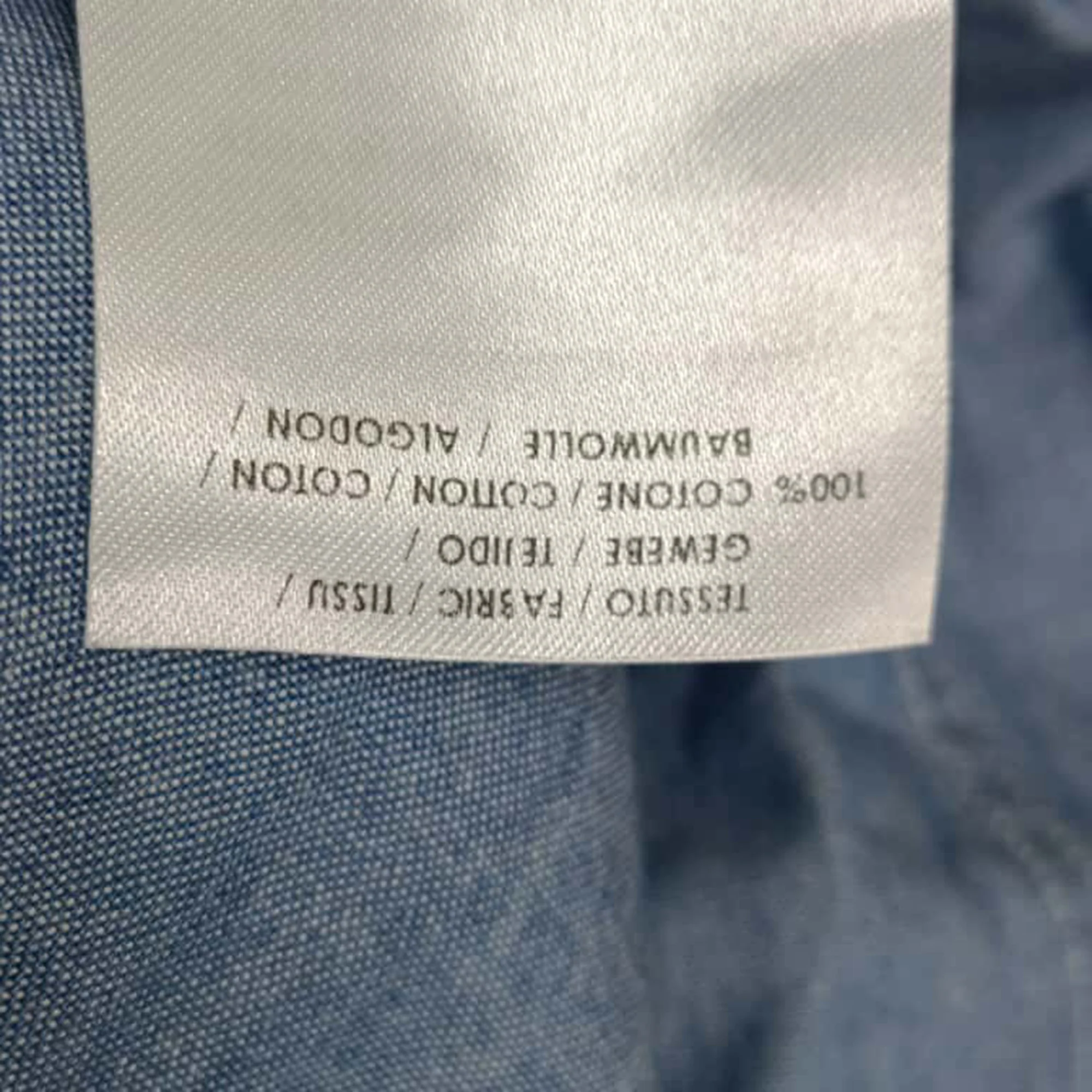 Men's Alexander McQueen Short Sleeve Button Down Shirt in Light Blue Cotton - Image 5