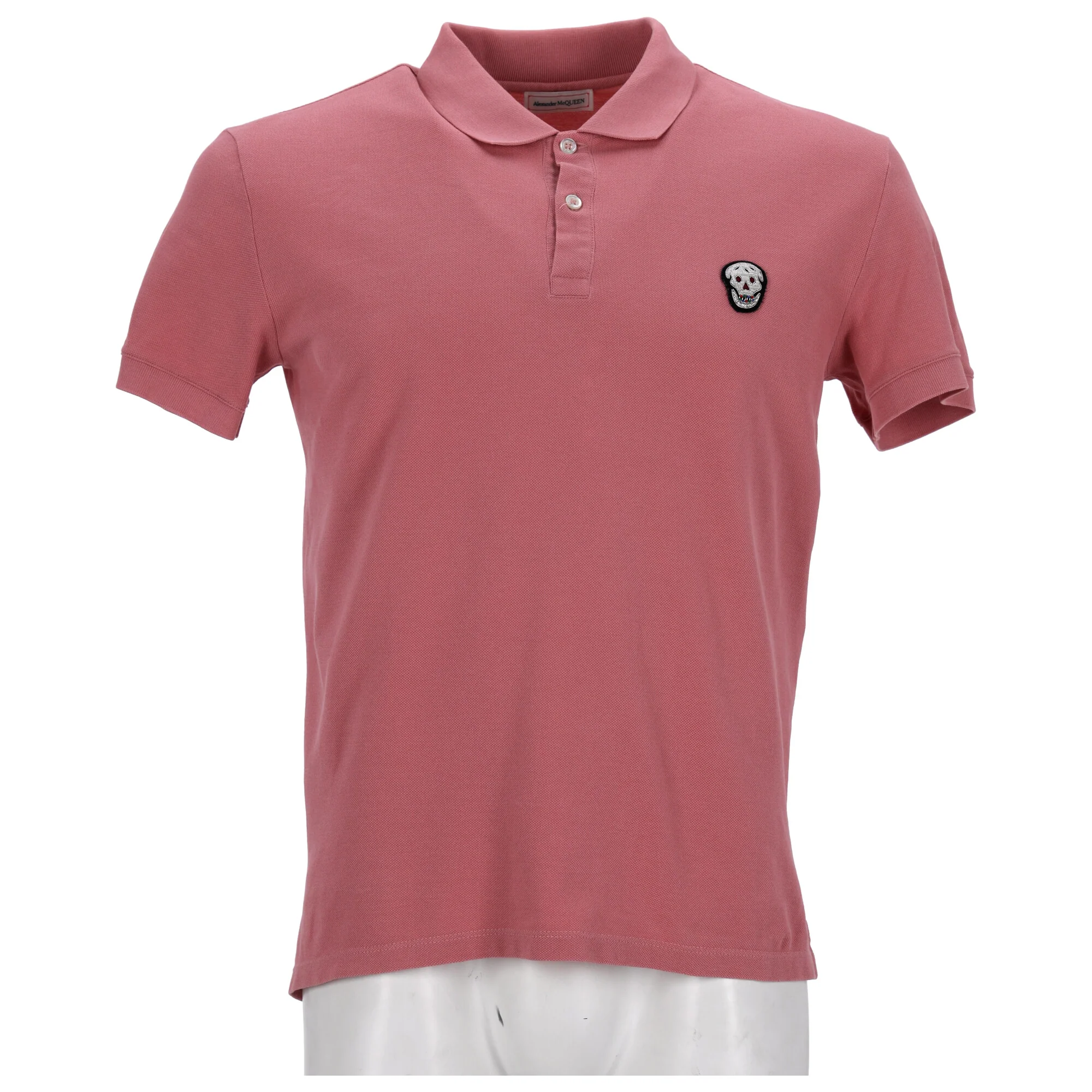 Men's  Alexander Mcqueen Skull Polo Shirt in Pink Cotton - Image 6