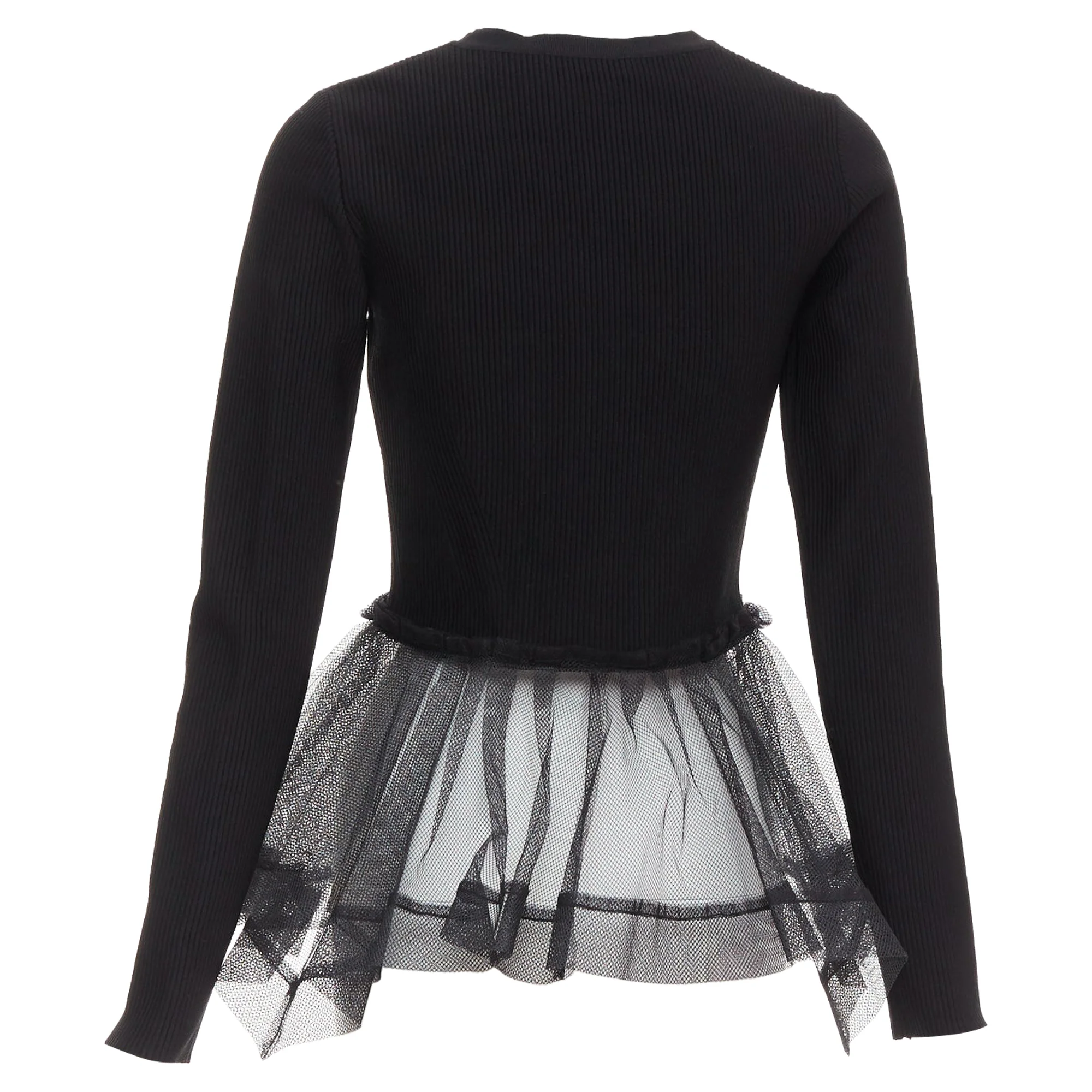 Women's Alexander Mcqueen 2023 Tulle Peplum Cardigan - Image 5