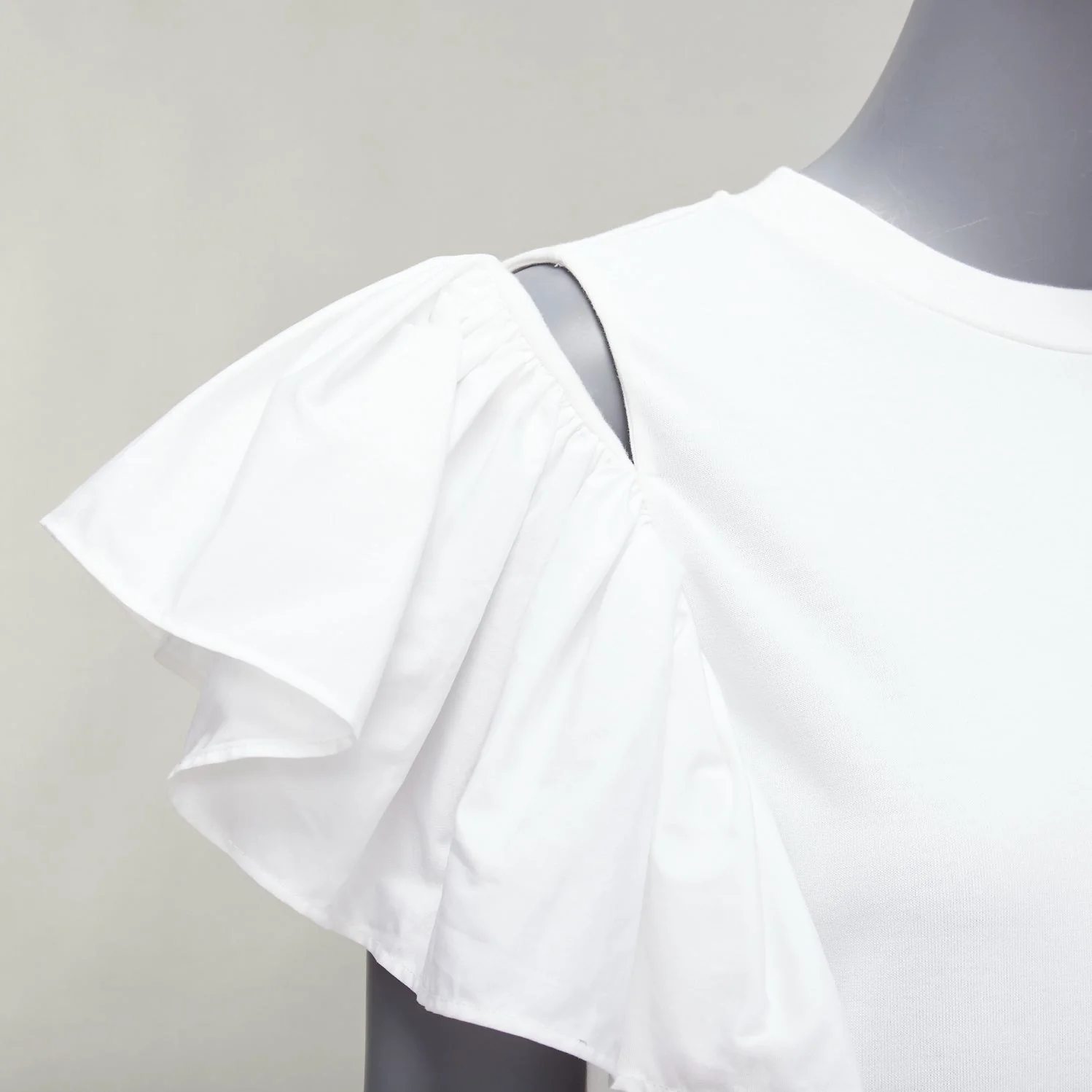 Women's Alexander Mcqueen Asymmetric Ruffle Sleeve Drop Waist Dress - Image 8