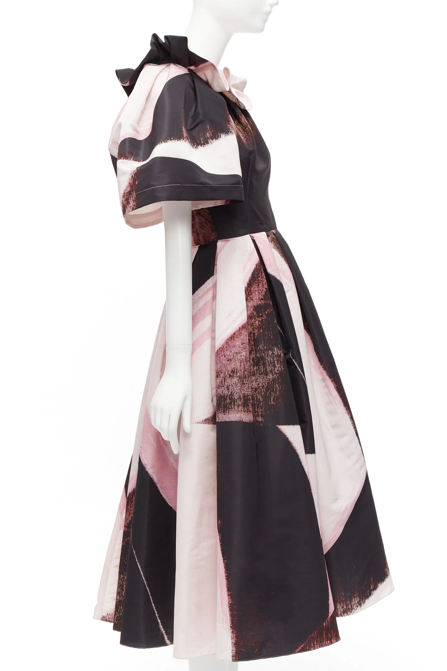 Women's Alexander McQueen Charles Arni Brhstroke print asymmetric gown - Image 10