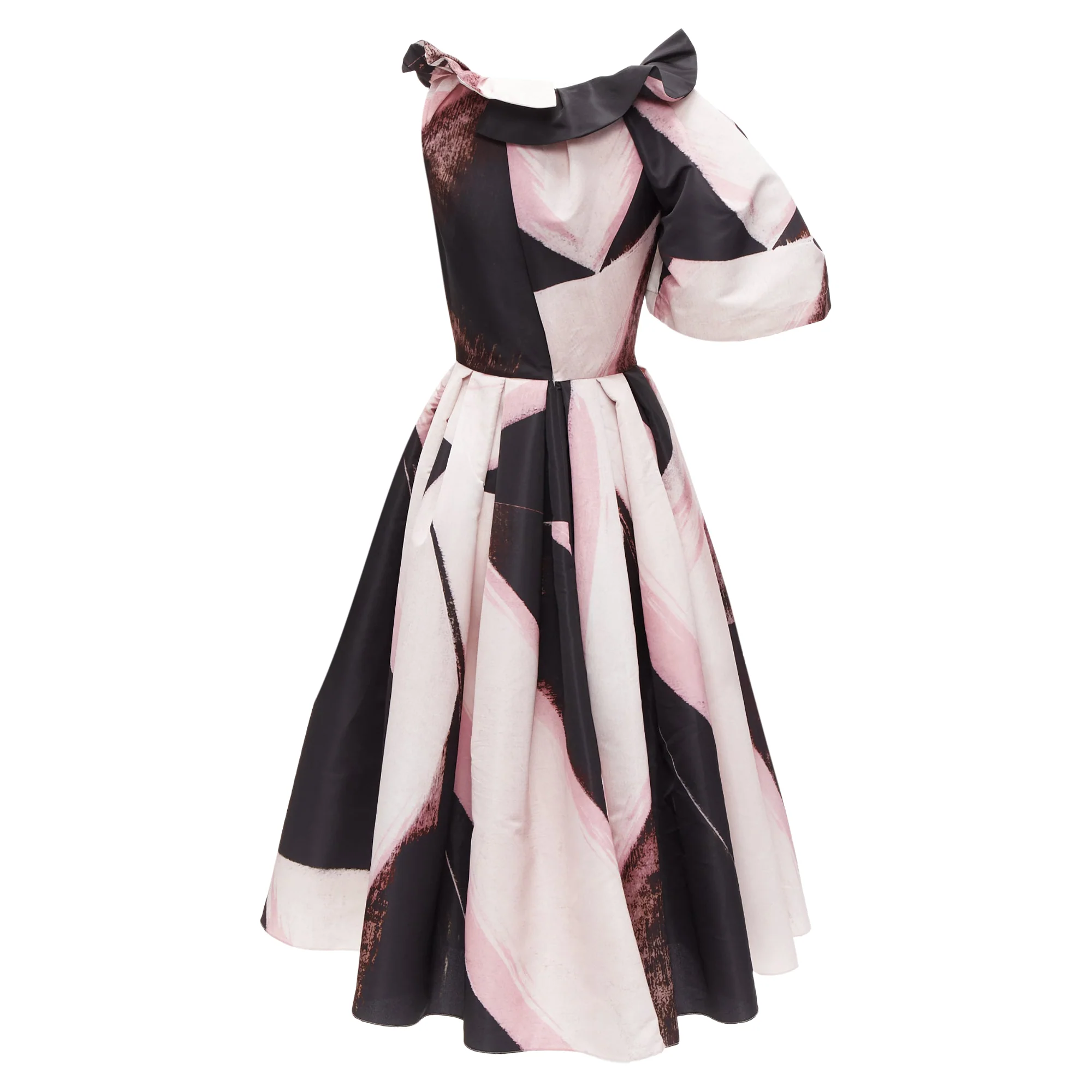 Women's Alexander McQueen Charles Arni Brhstroke print asymmetric gown - Image 5