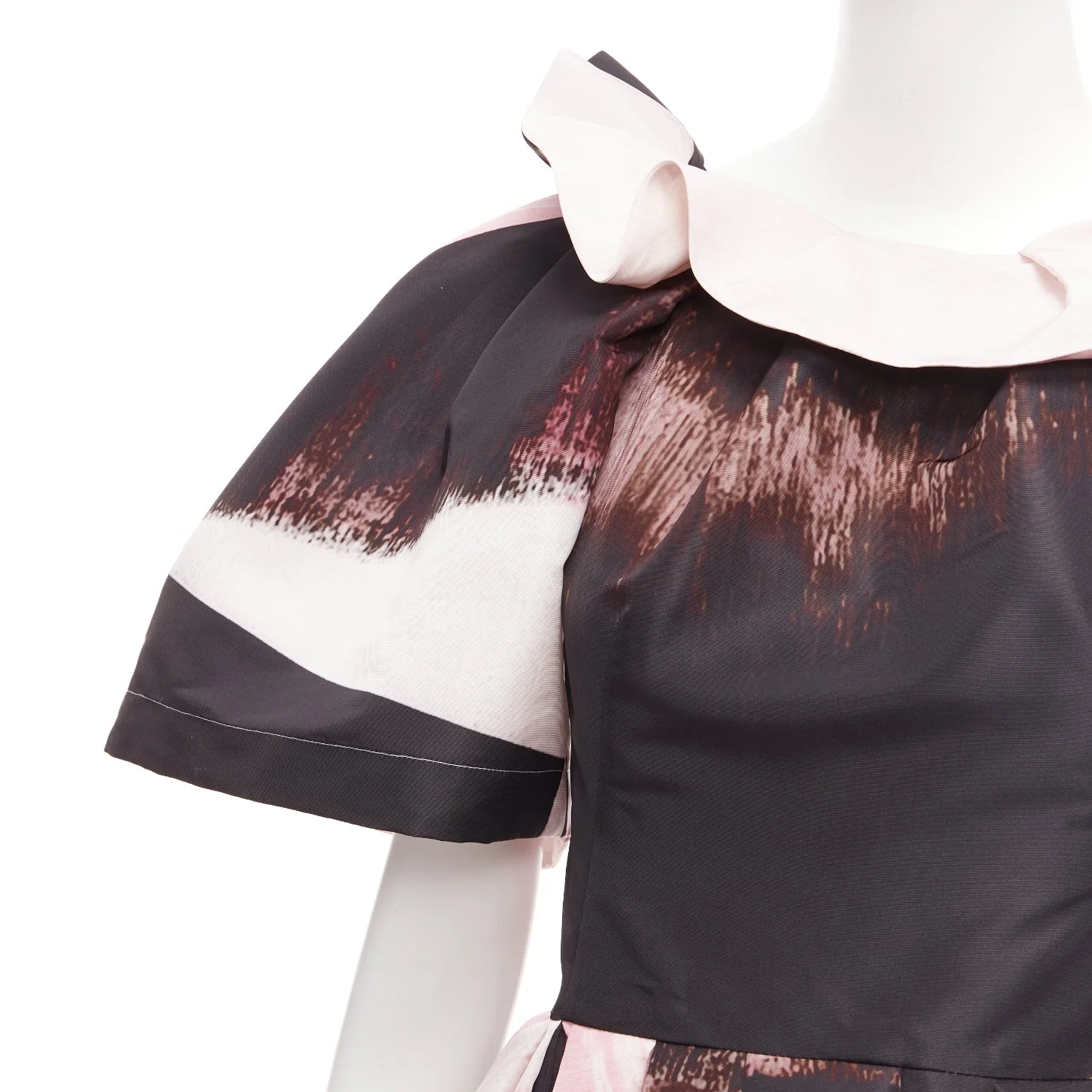 Women's Alexander McQueen Charles Arni Brhstroke print asymmetric gown - Image 8