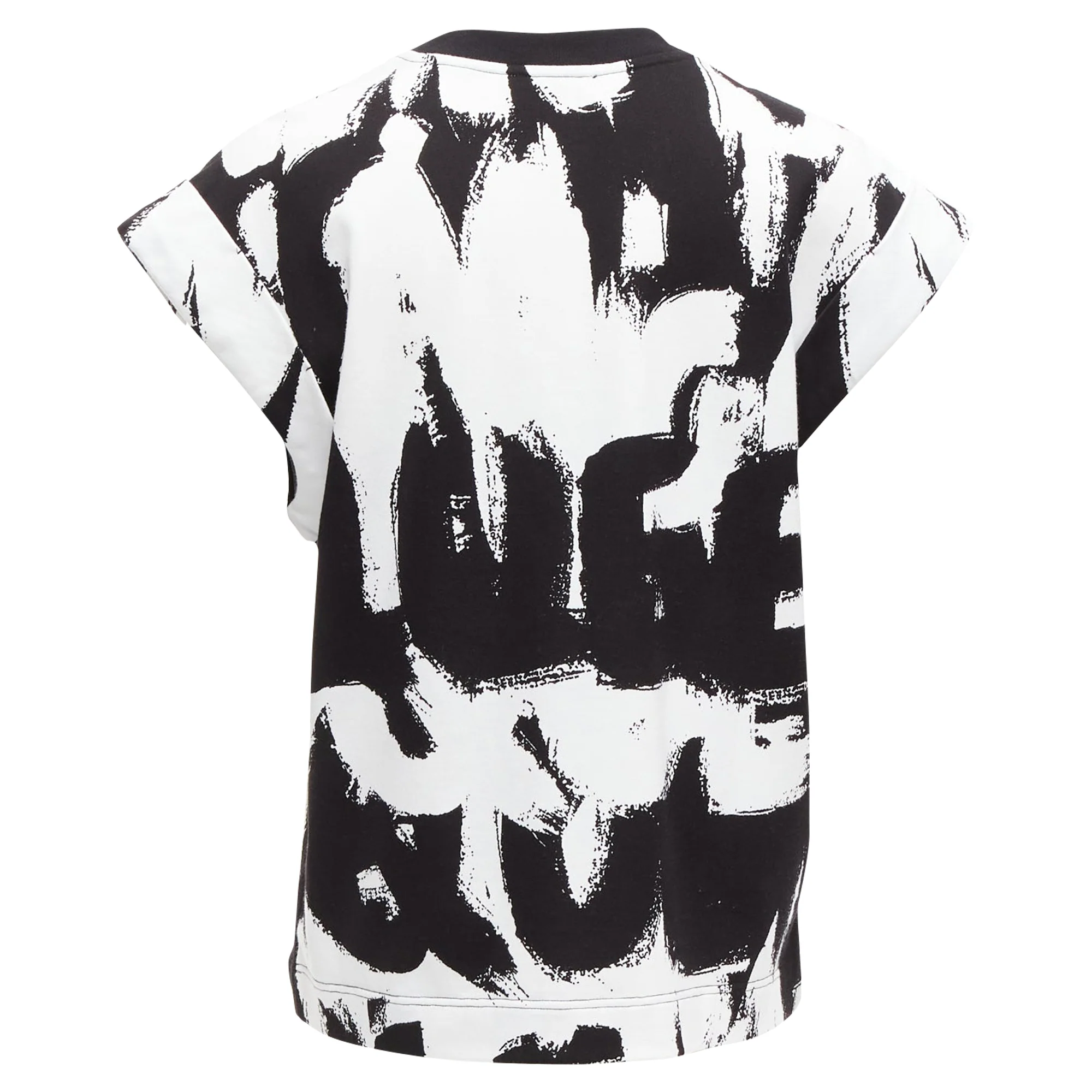 Women's Alexander McQueen cotton graffiti boxy top - Image 5
