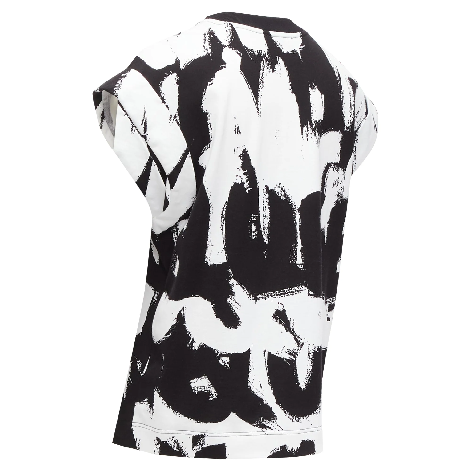 Women's Alexander McQueen cotton graffiti boxy top - Image 6